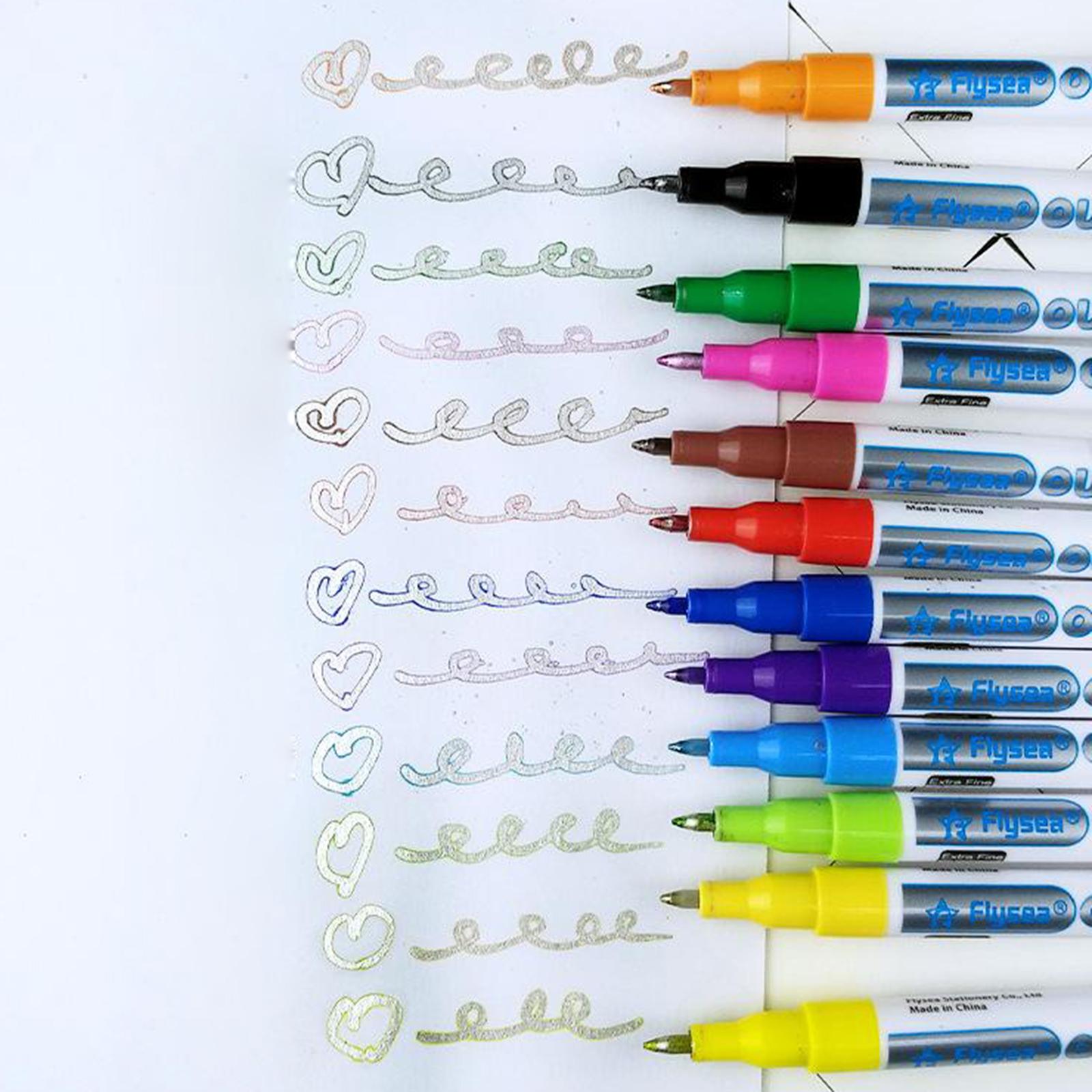Paint Pens For Rock Painting Stone Ceramic Glass Rock Markers 12 Colors