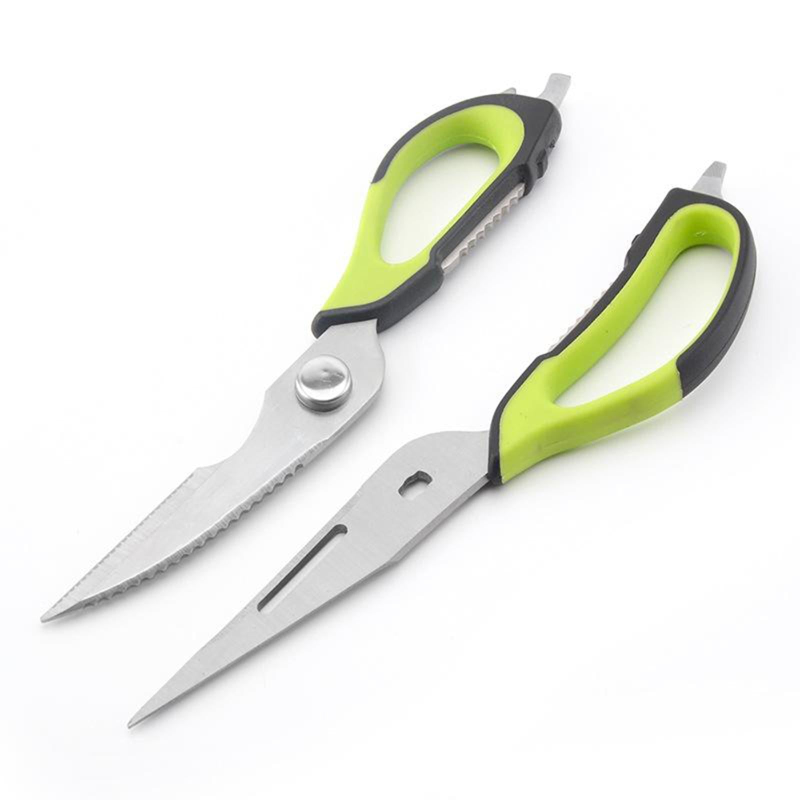 Kitchen Scissors Knife For Fish Chicken Bone Vegetables Cutter Shears Green