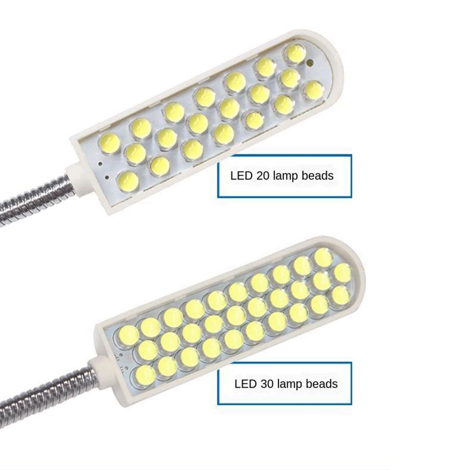 220V Industrial Sew Clothes Machine LED Light Workbench Magnetic Base Lamp