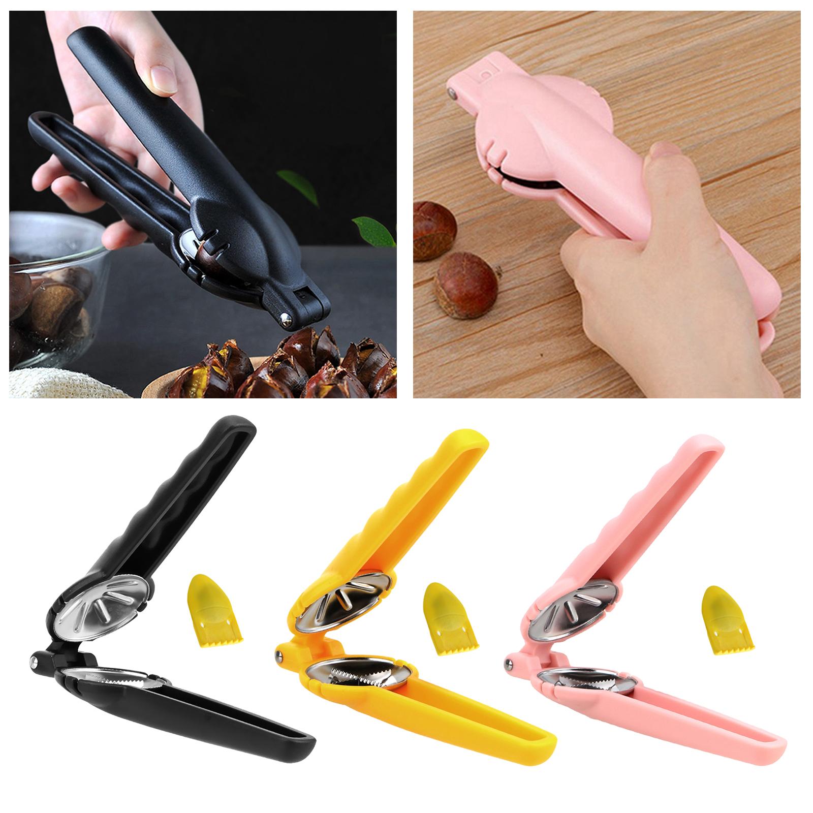 Practical Chestnut Cutter Fast Opener Walnut Cracking Sheller Pliers Pink