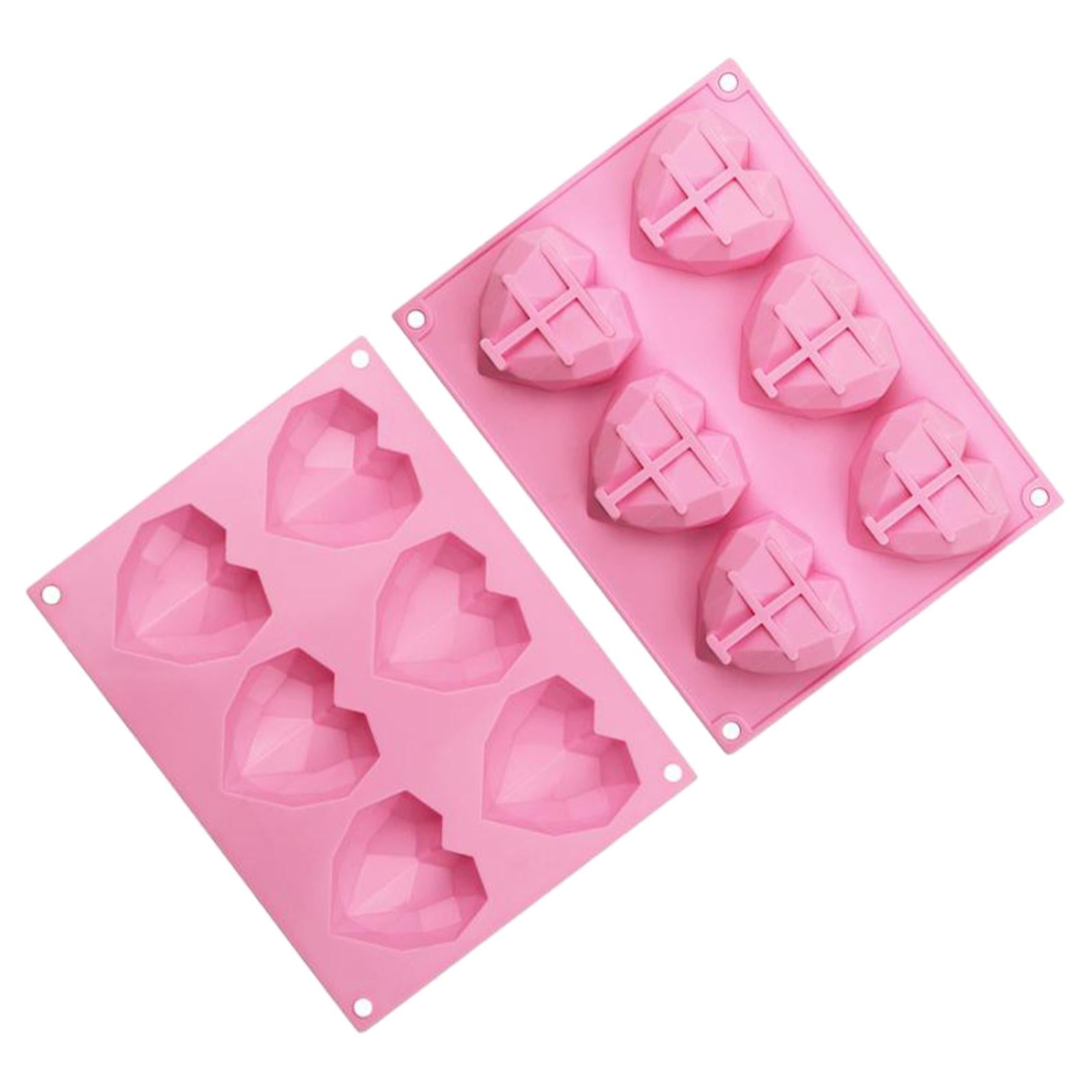 Cake Mold Heart-Shape Silica Gel Mold for Making Chocolate Dessert Stick DIY