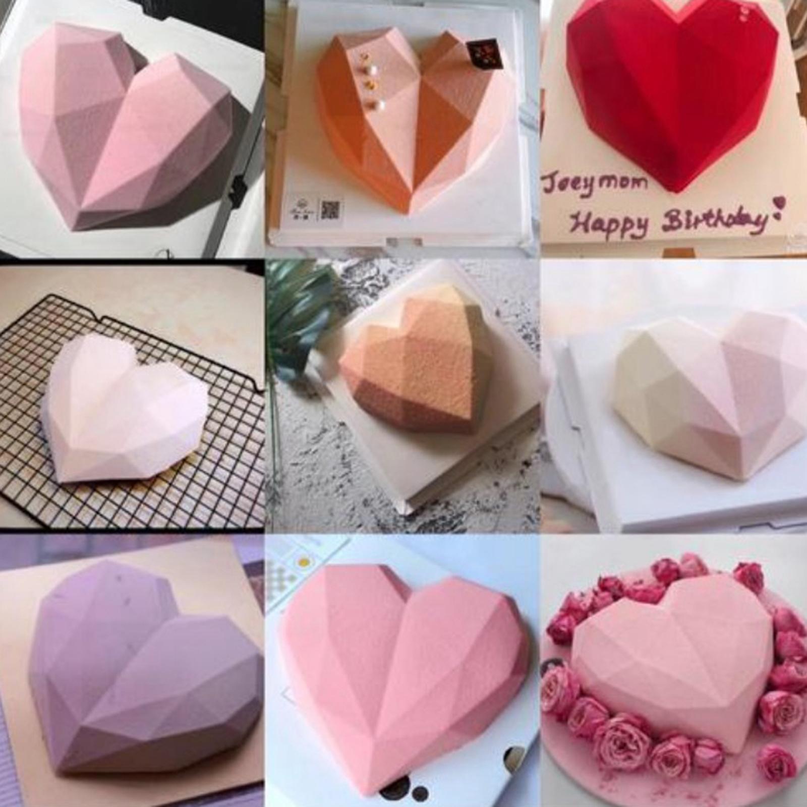 Cake Mold Heart-Shape Silica Gel Mold for Making Chocolate Dessert Stick DIY