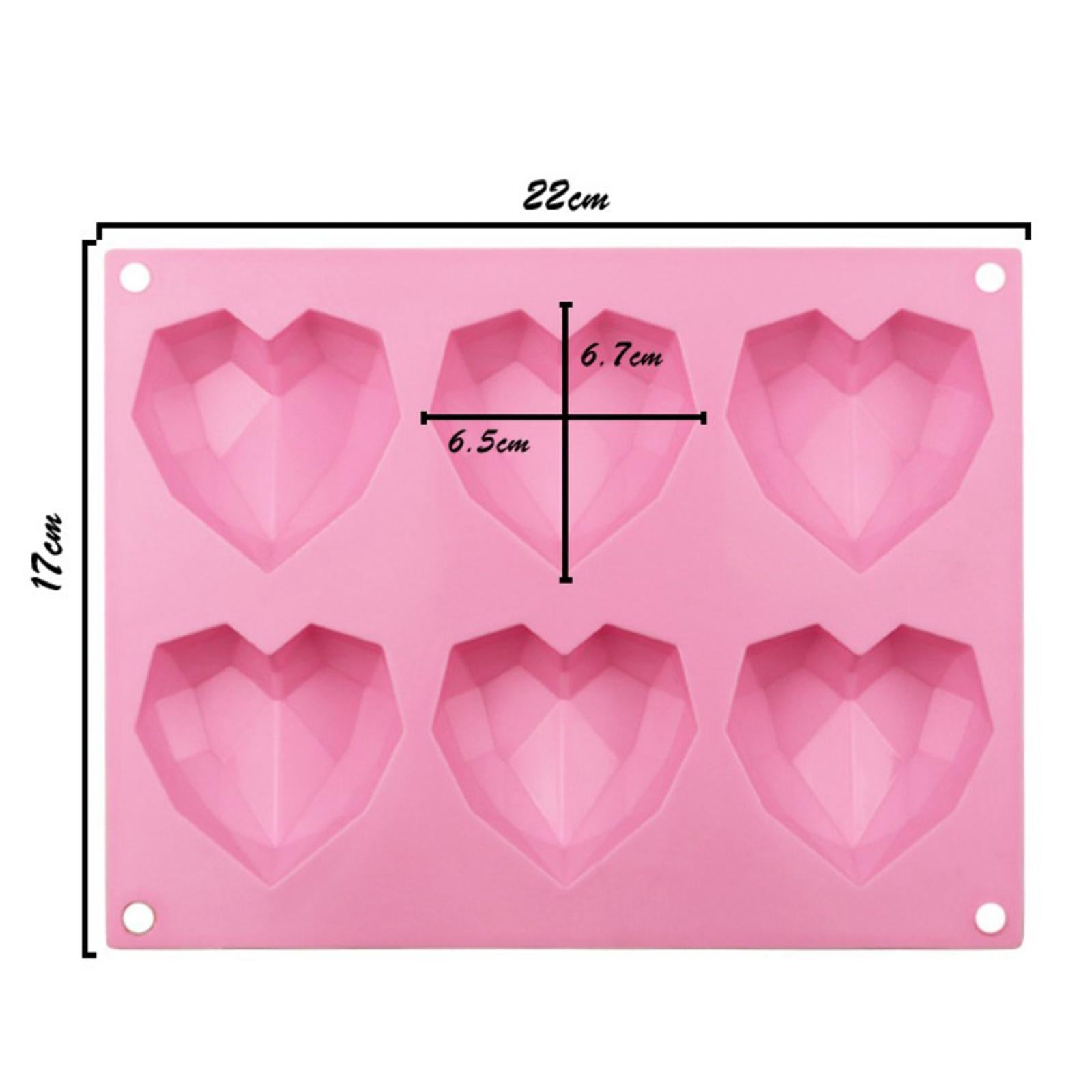 Cake Mold Heart-Shape Silica Gel Mold for Making Chocolate Dessert Stick DIY
