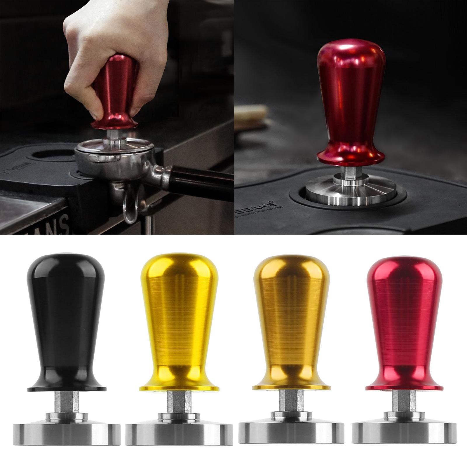 Coffee Tamper Adjustable Handle Powder Press Kitchen Coffee Tool Black