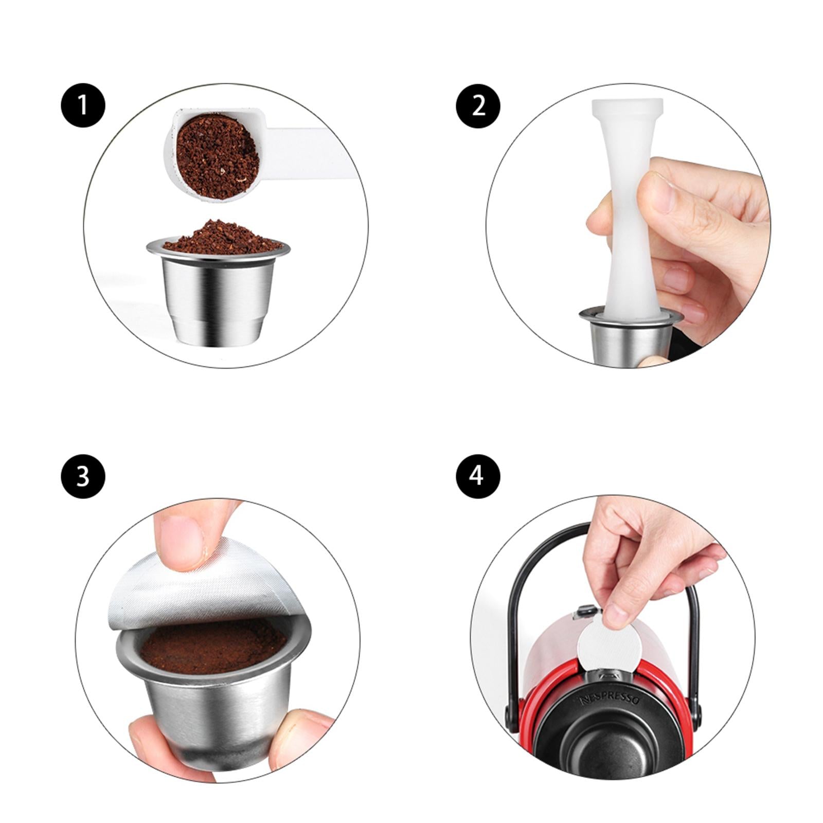 Coffee Tool Accs Coffee Filter Capsule Easy Operation Plastic Tamper Style2