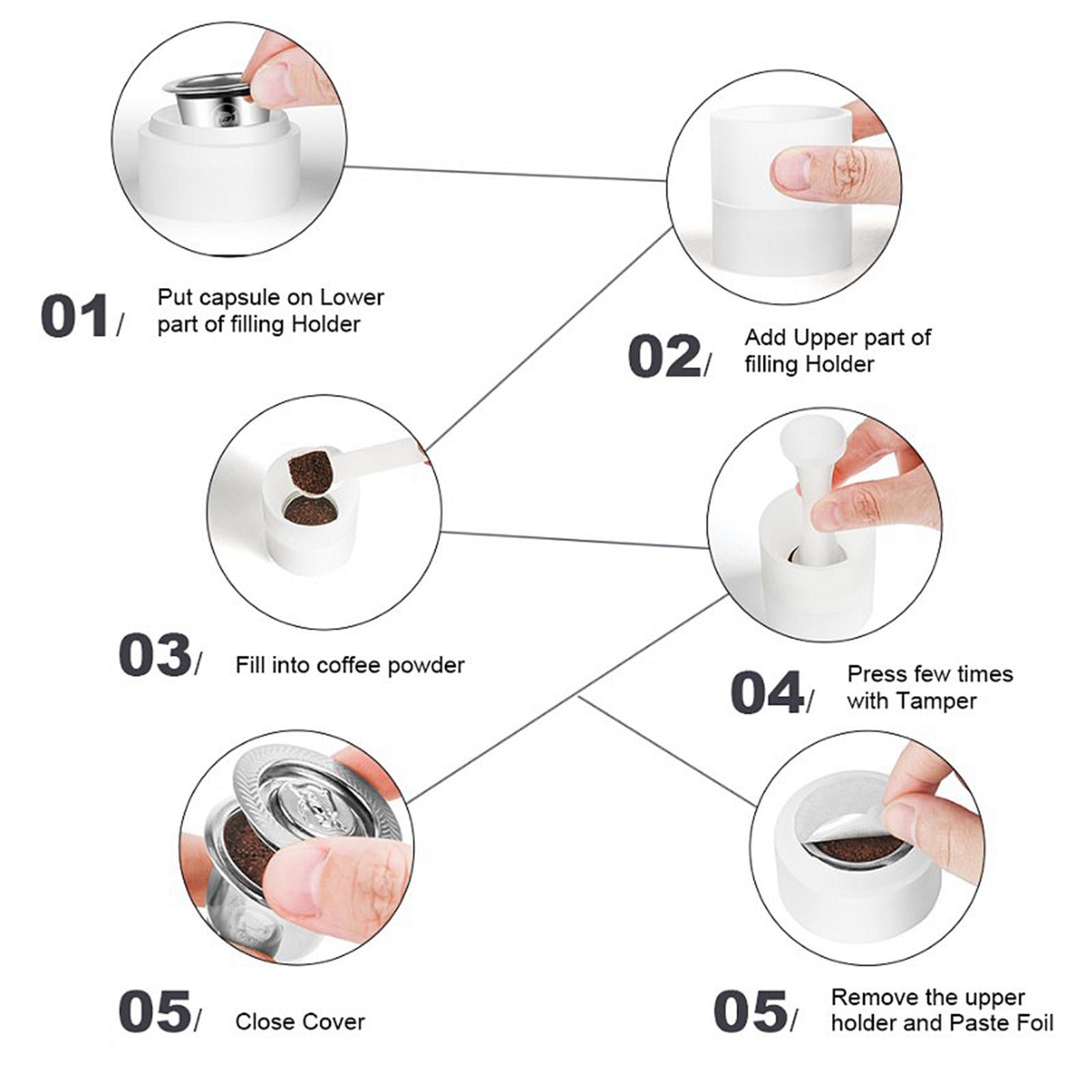 Coffee Tool Accs Coffee Filter Capsule Easy Operation Plastic Tamper Style2