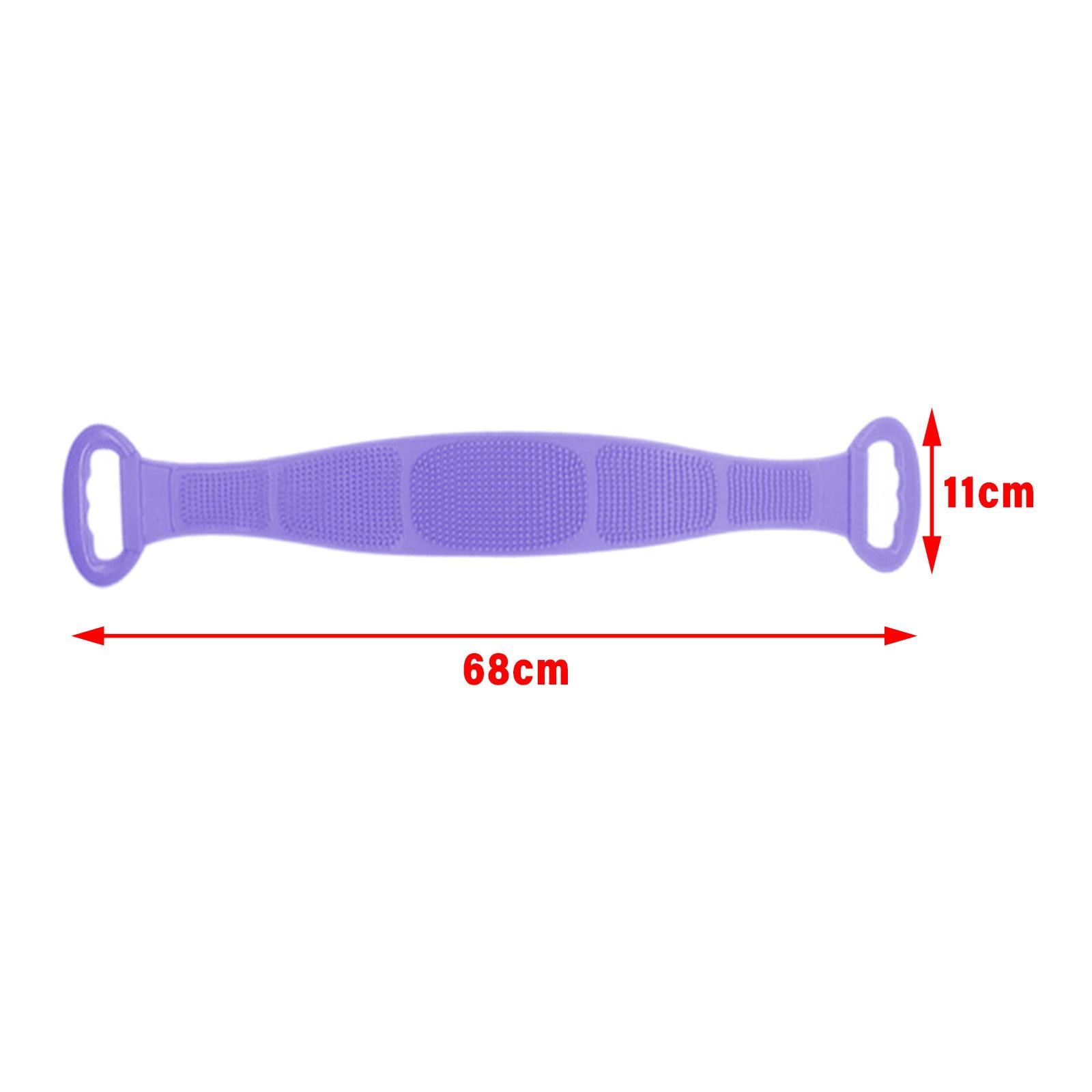 Body Scrubber Bath Shower Anti Mold Non Toxic Exfoliating Back Brush Cleaner Purple 680x110cm