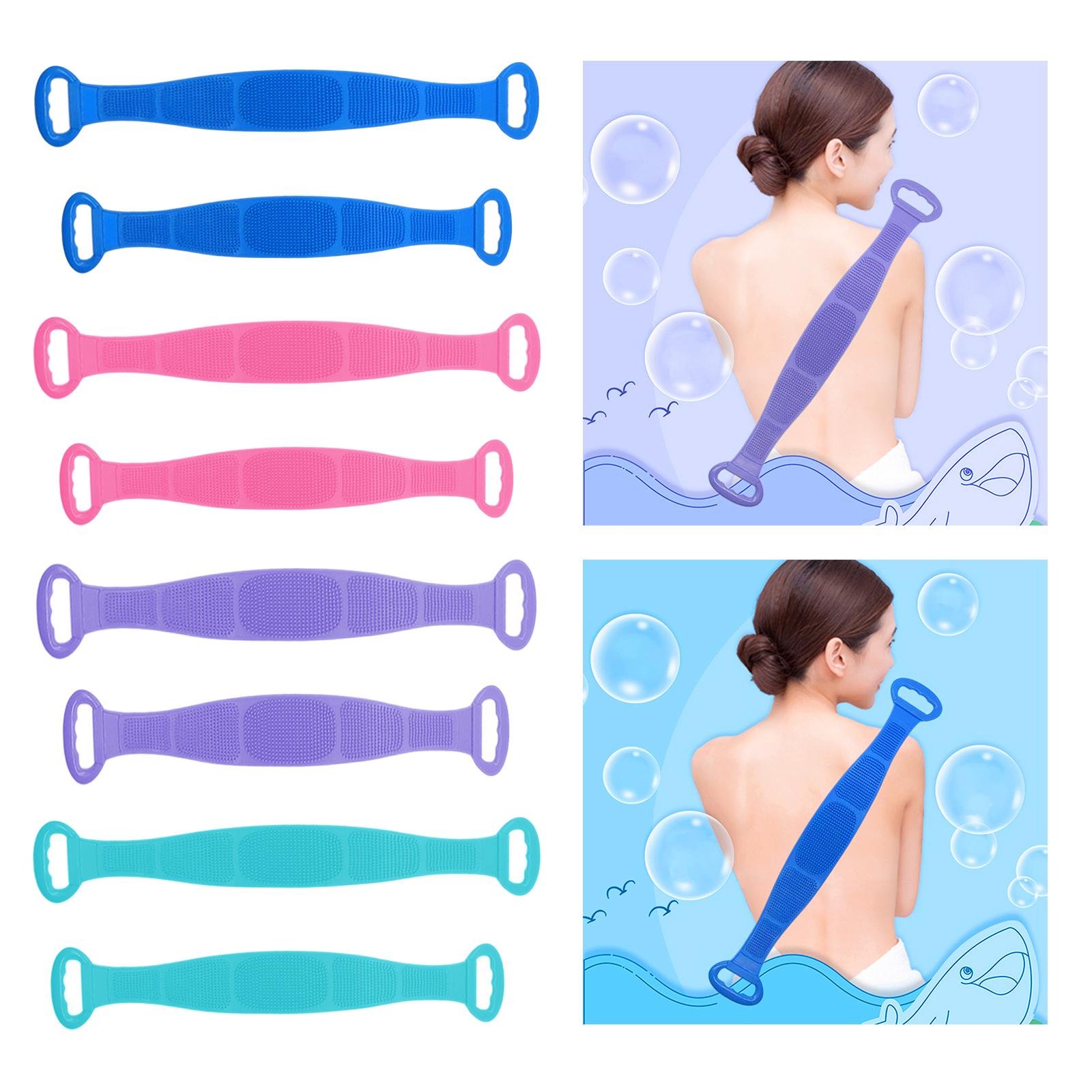 Body Scrubber Bath Shower Anti Mold Non Toxic Exfoliating Back Brush Cleaner Purple 680x110cm