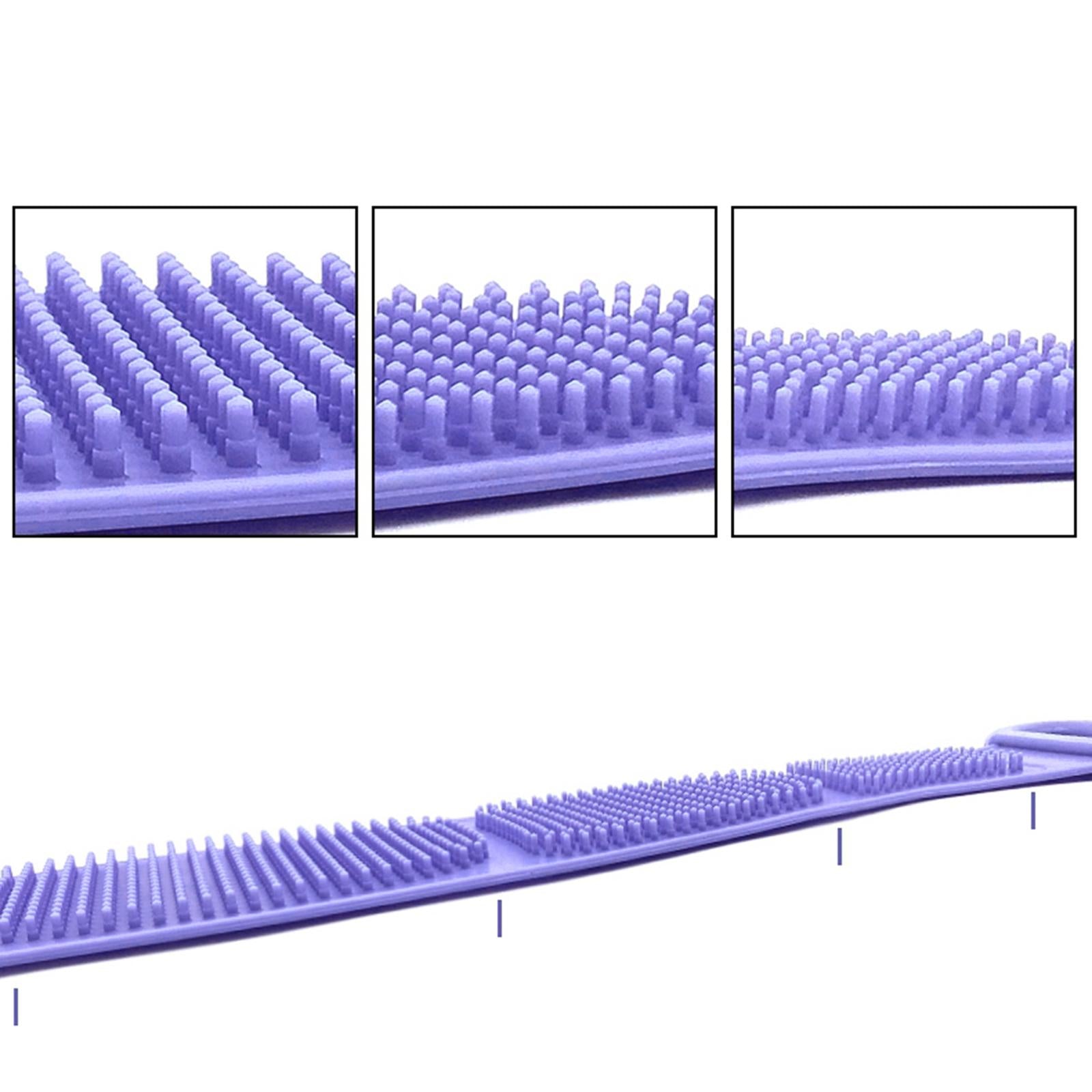 Body Scrubber Bath Shower Anti Mold Non Toxic Exfoliating Back Brush Cleaner Purple 800x110cm
