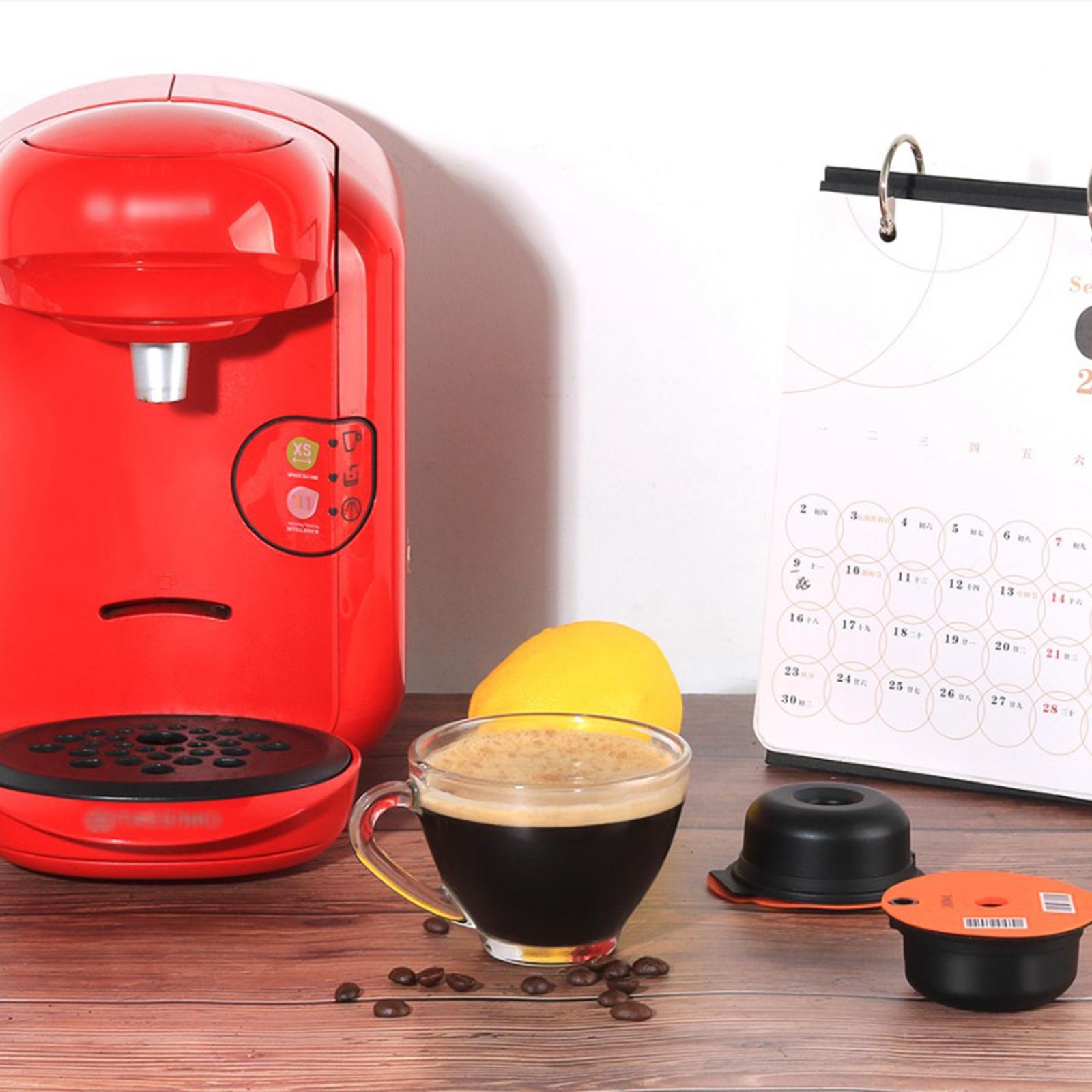 Reusable PP Coffee Capsule Pod Slicone Lid for Bosch Tassimo 60ml