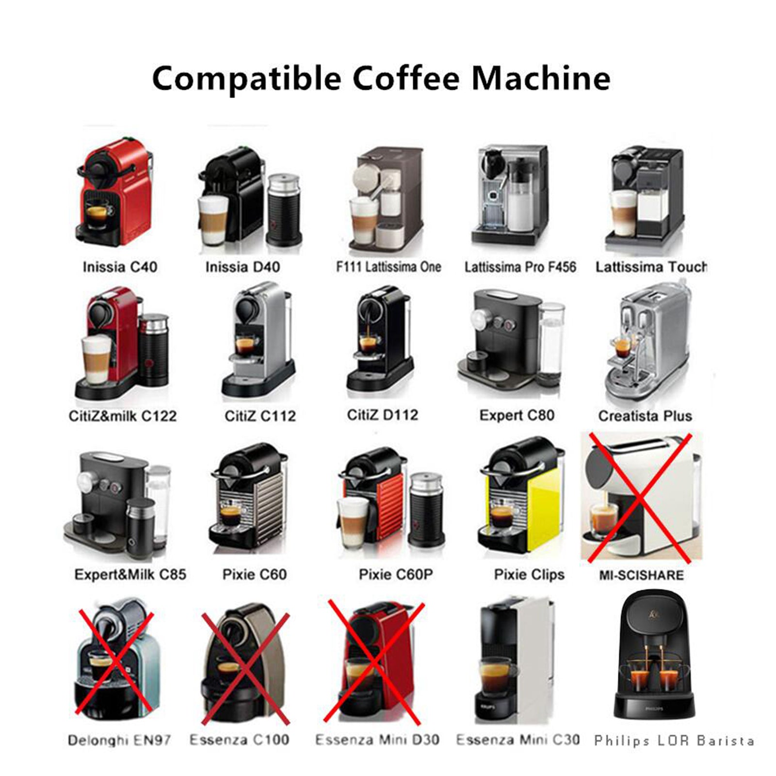 Refillable Coffee Capsule Reusable Coffee Pod PP Tamper Style 1