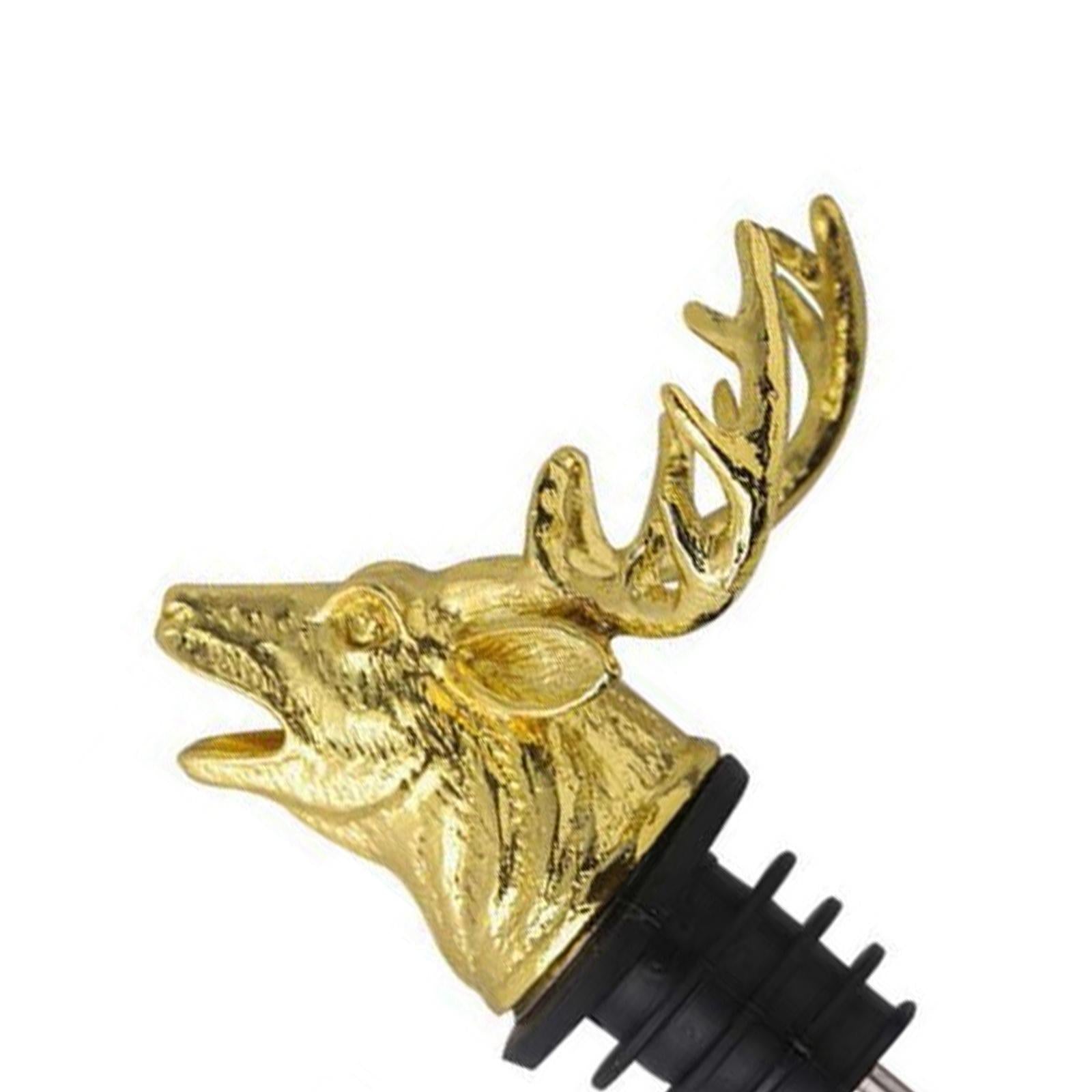 Zinc Alloy Wine Aerators Pourer Wine Stopper Bottle Pourer Home Kitchen Accs deer