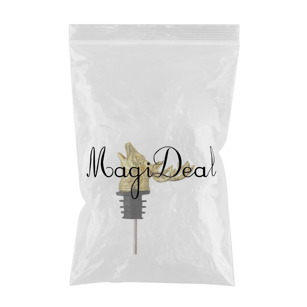 Zinc Alloy Wine Aerators Pourer Wine Stopper Bottle Pourer Home Kitchen Accs deer