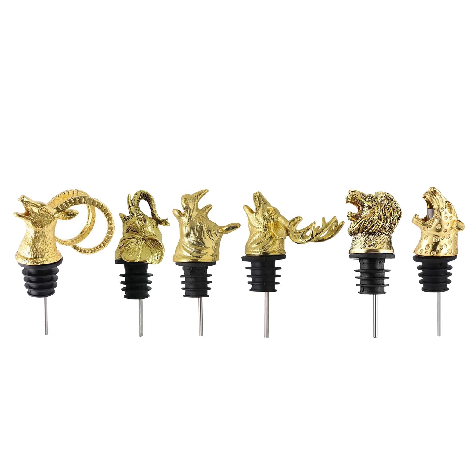 Zinc Alloy Wine Aerators Pourer Wine Stopper Bottle Pourer Home Kitchen Accs deer