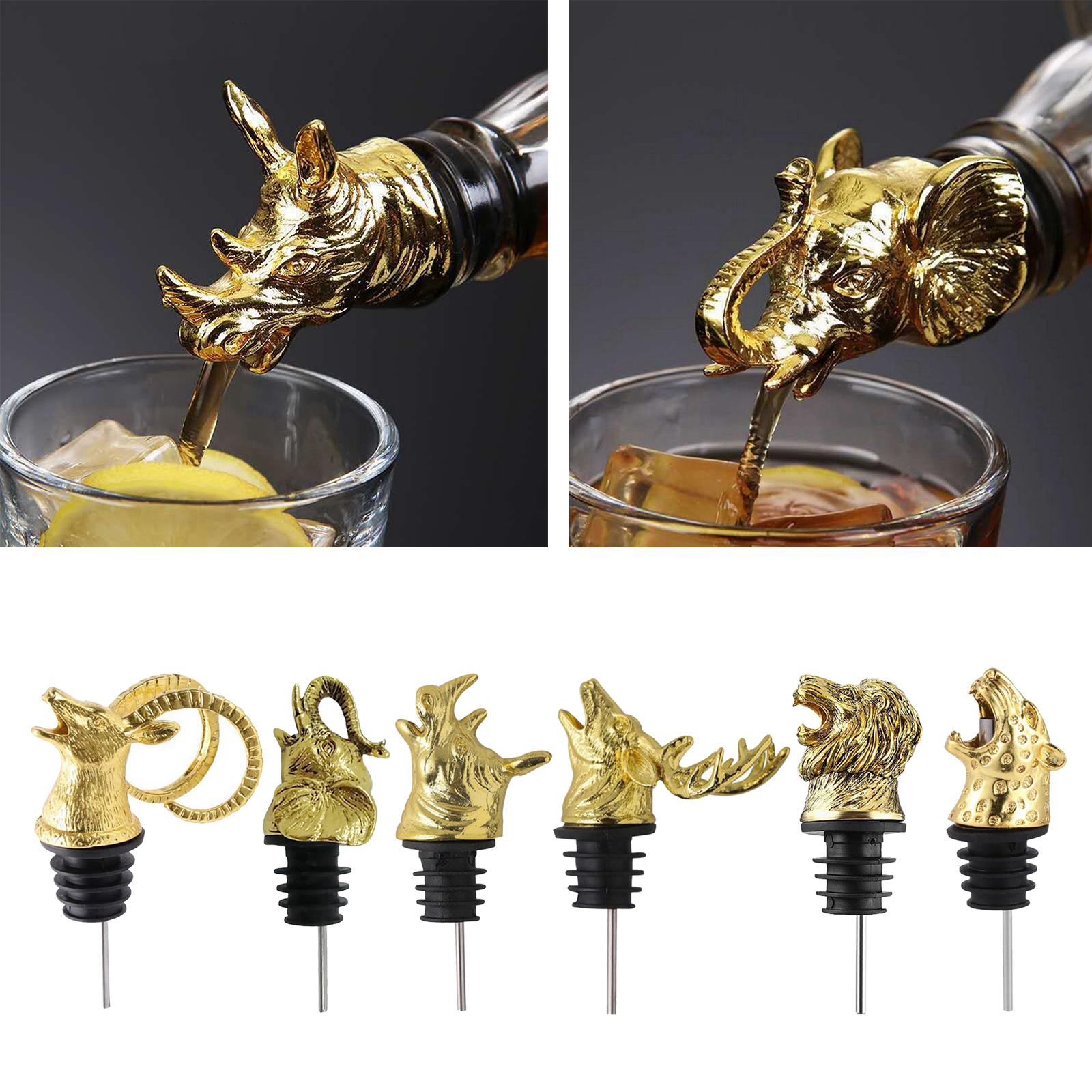 Zinc Alloy Wine Aerators Pourer Wine Stopper Bottle Pourer Home Kitchen Accs deer
