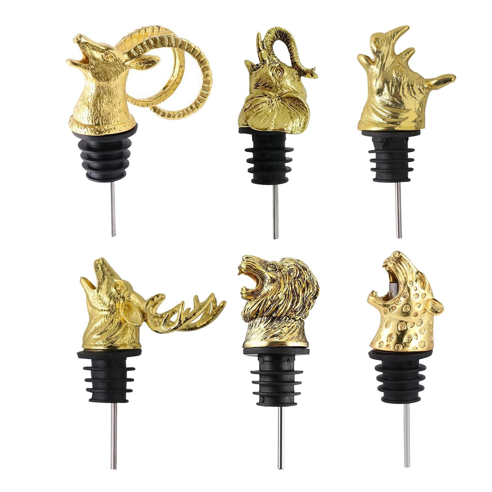 Zinc Alloy Wine Aerators Pourer Wine Stopper Bottle Pourer Home Kitchen Accs deer