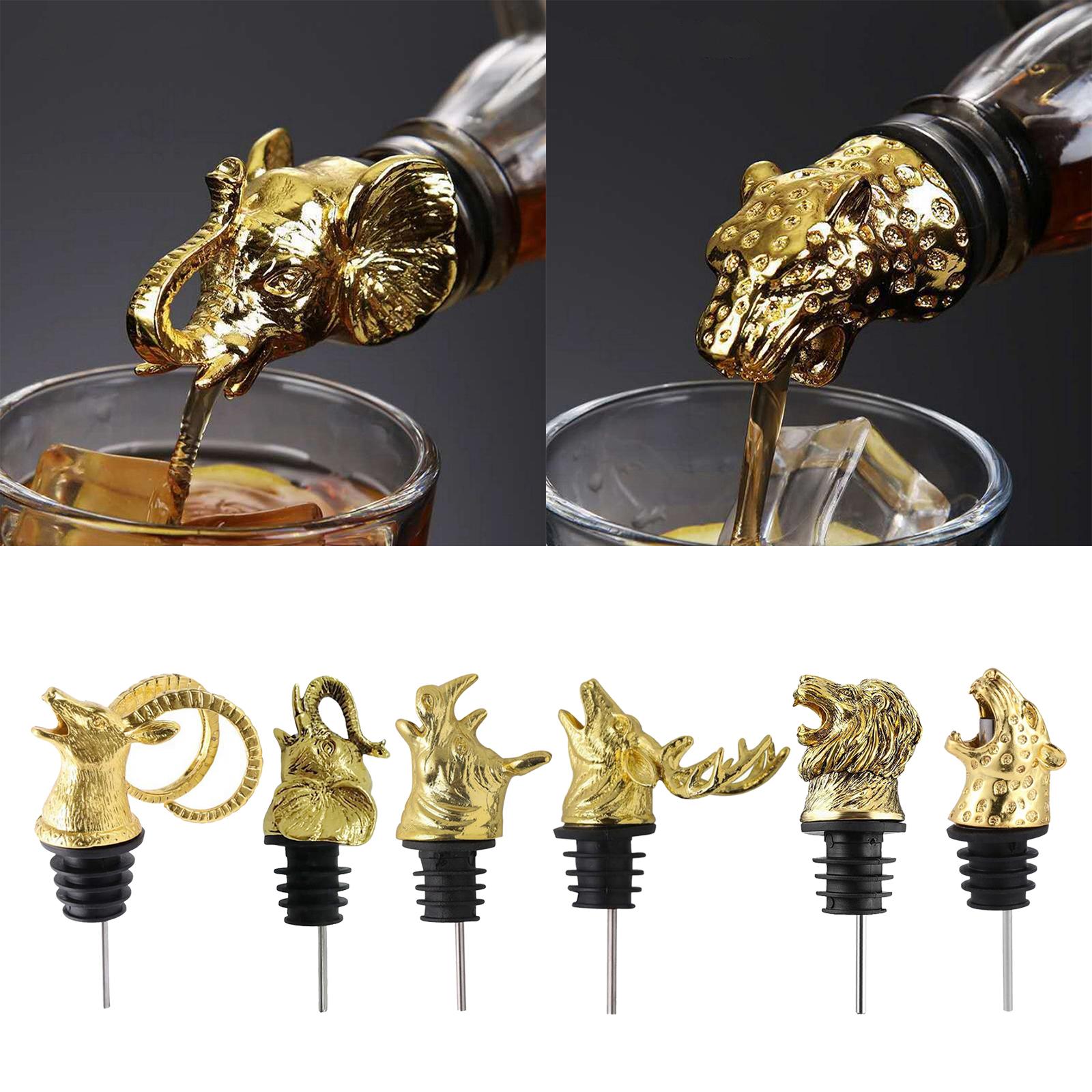 Zinc Alloy Wine Aerators Pourer Wine Stopper Bottle Pourer Home Kitchen Accs deer