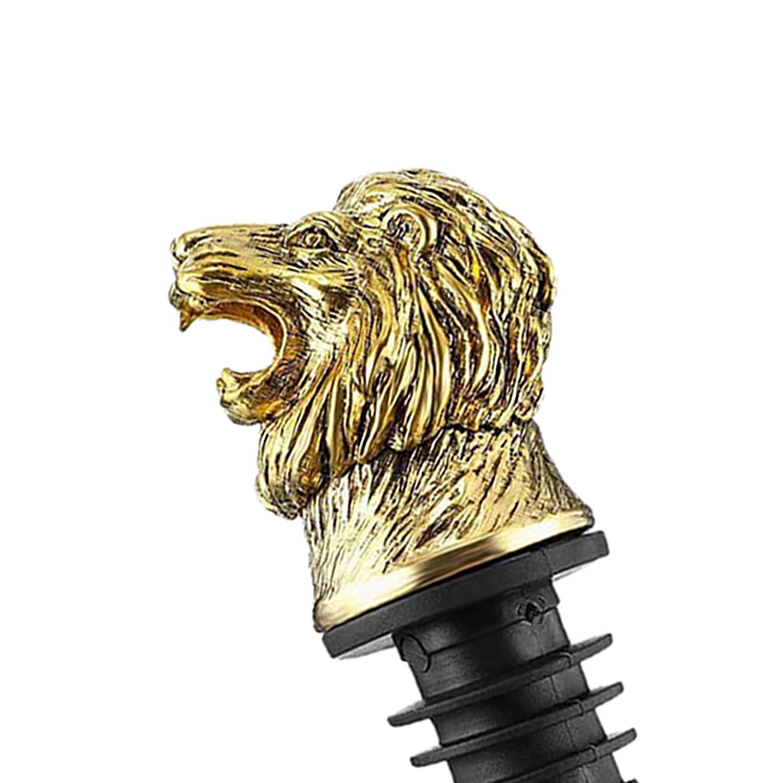 Zinc Alloy Wine Aerators Pourer Wine Stopper Bottle Pourer Home Kitchen Accs lion