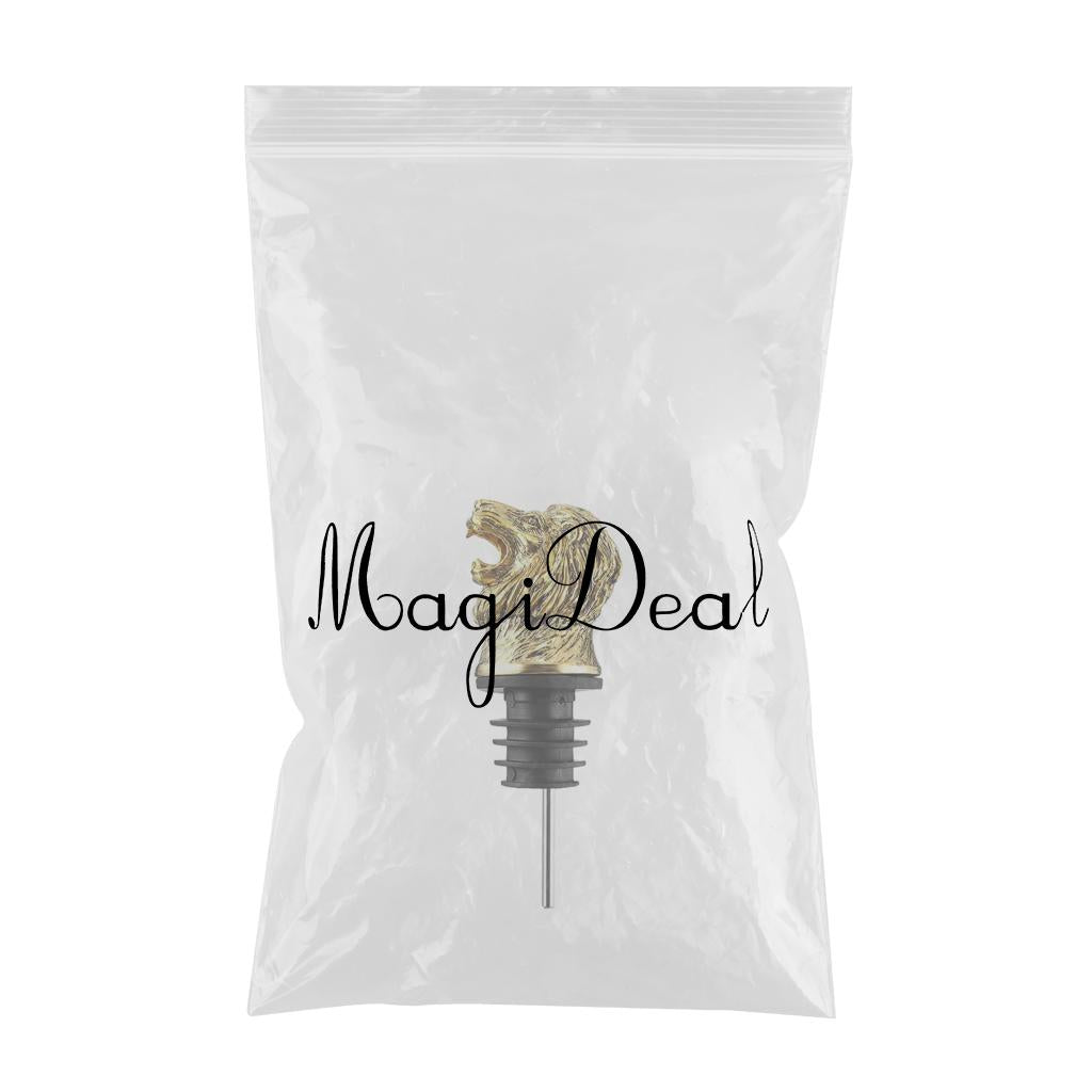 Zinc Alloy Wine Aerators Pourer Wine Stopper Bottle Pourer Home Kitchen Accs lion