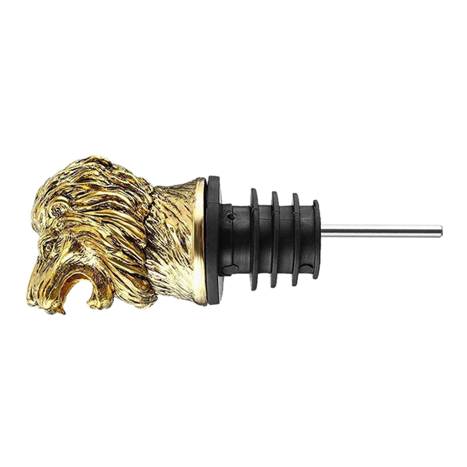 Zinc Alloy Wine Aerators Pourer Wine Stopper Bottle Pourer Home Kitchen Accs lion