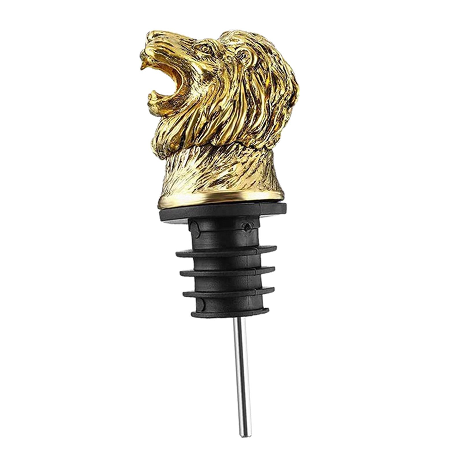 Zinc Alloy Wine Aerators Pourer Wine Stopper Bottle Pourer Home Kitchen Accs lion
