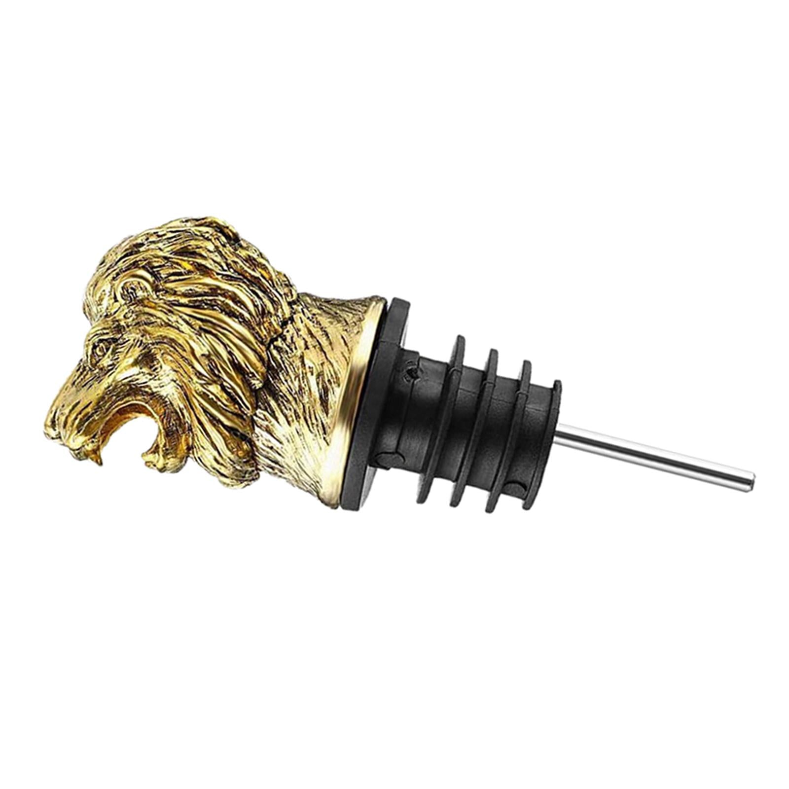 Zinc Alloy Wine Aerators Pourer Wine Stopper Bottle Pourer Home Kitchen Accs lion