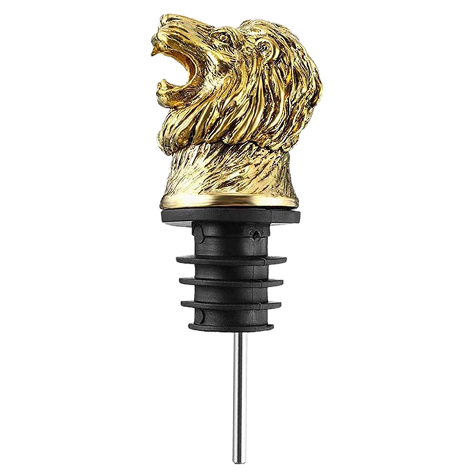 Zinc Alloy Wine Aerators Pourer Wine Stopper Bottle Pourer Home Kitchen Accs lion