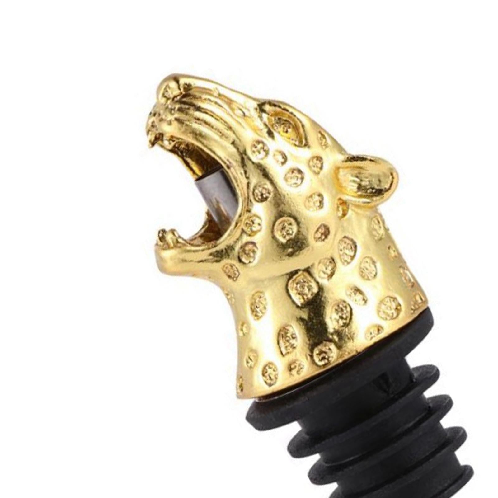Zinc Alloy Wine Aerators Pourer Wine Stopper Bottle Pourer Home Kitchen Accs leopard