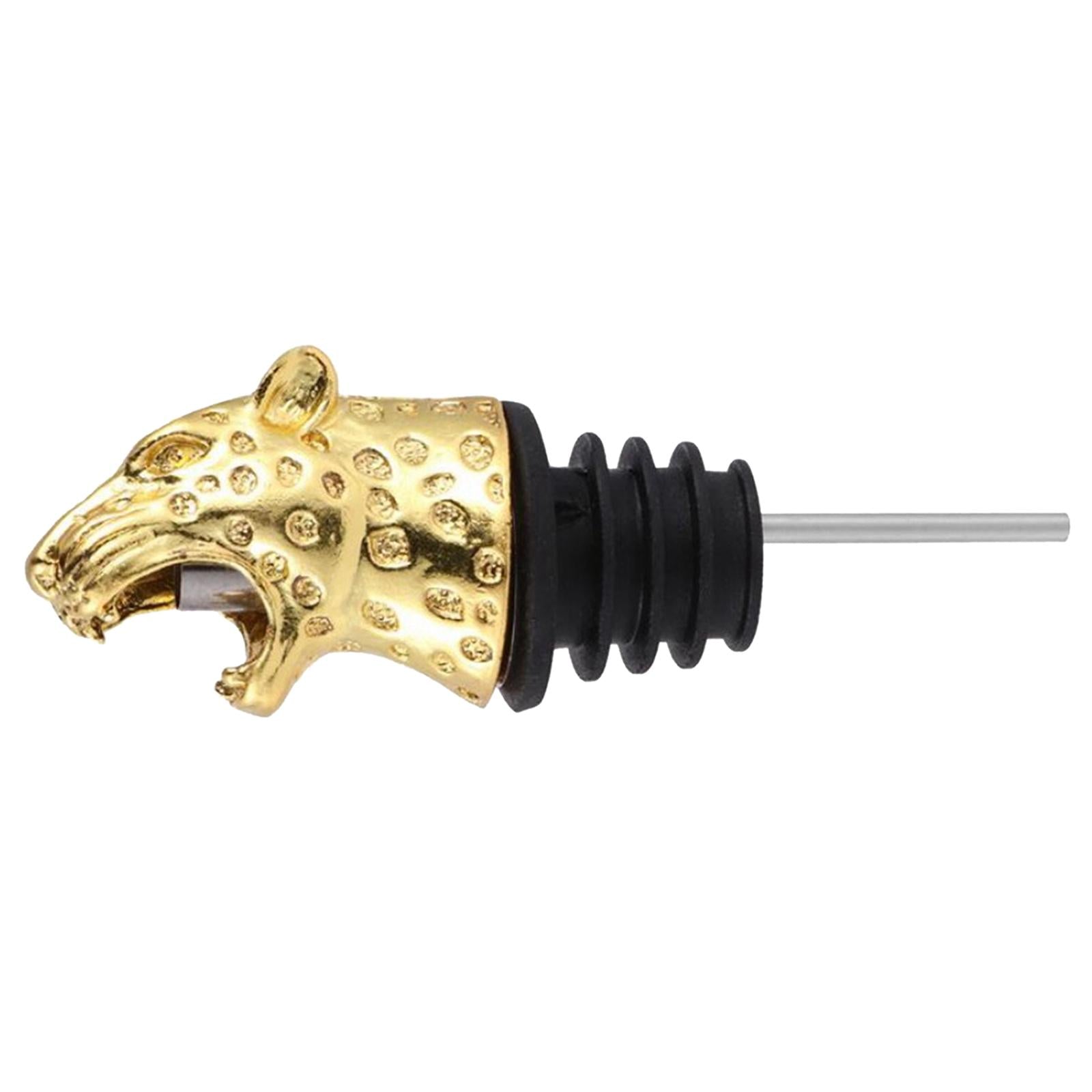 Zinc Alloy Wine Aerators Pourer Wine Stopper Bottle Pourer Home Kitchen Accs leopard
