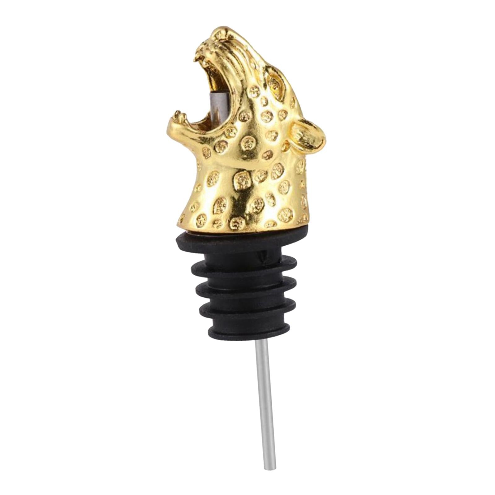 Zinc Alloy Wine Aerators Pourer Wine Stopper Bottle Pourer Home Kitchen Accs leopard