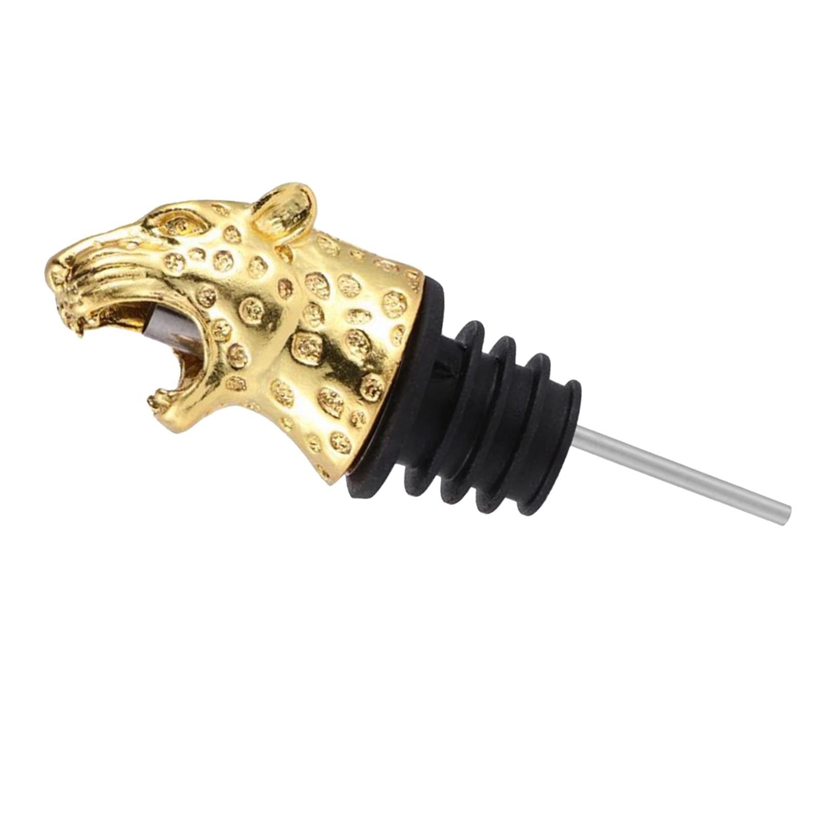 Zinc Alloy Wine Aerators Pourer Wine Stopper Bottle Pourer Home Kitchen Accs leopard