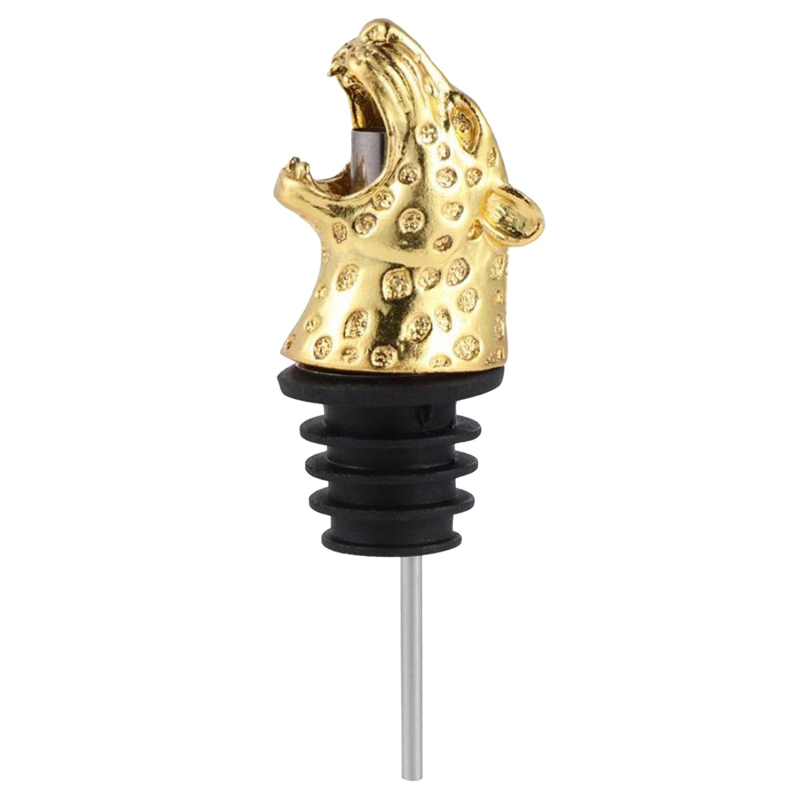 Zinc Alloy Wine Aerators Pourer Wine Stopper Bottle Pourer Home Kitchen Accs leopard