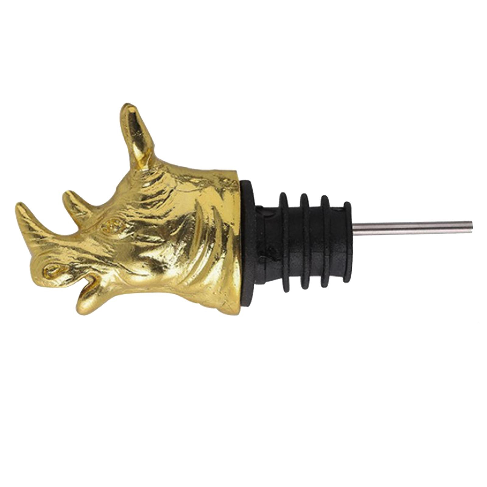 Zinc Alloy Wine Aerators Pourer Wine Stopper Bottle Pourer Home Kitchen Accs rhinoceros
