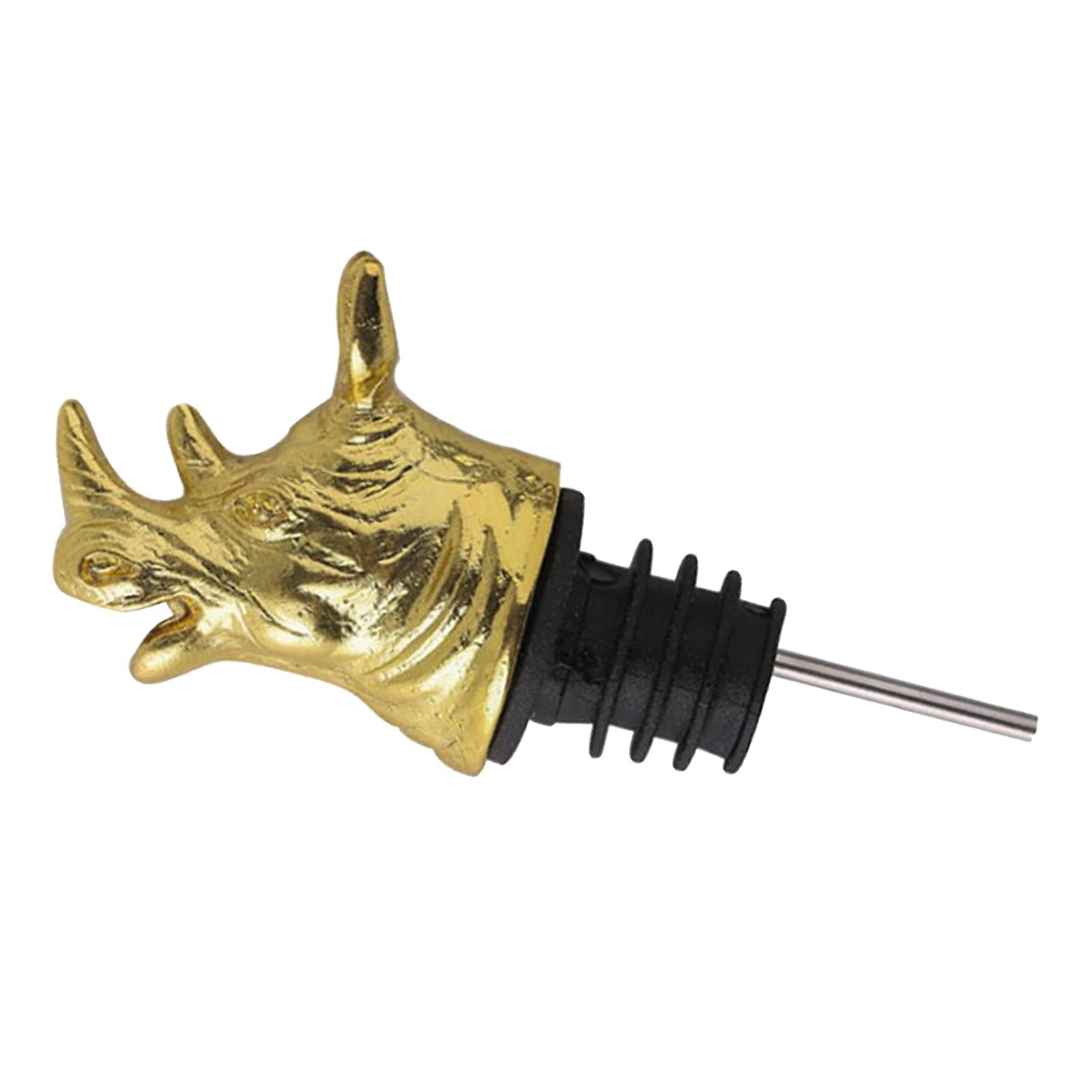 Zinc Alloy Wine Aerators Pourer Wine Stopper Bottle Pourer Home Kitchen Accs rhinoceros