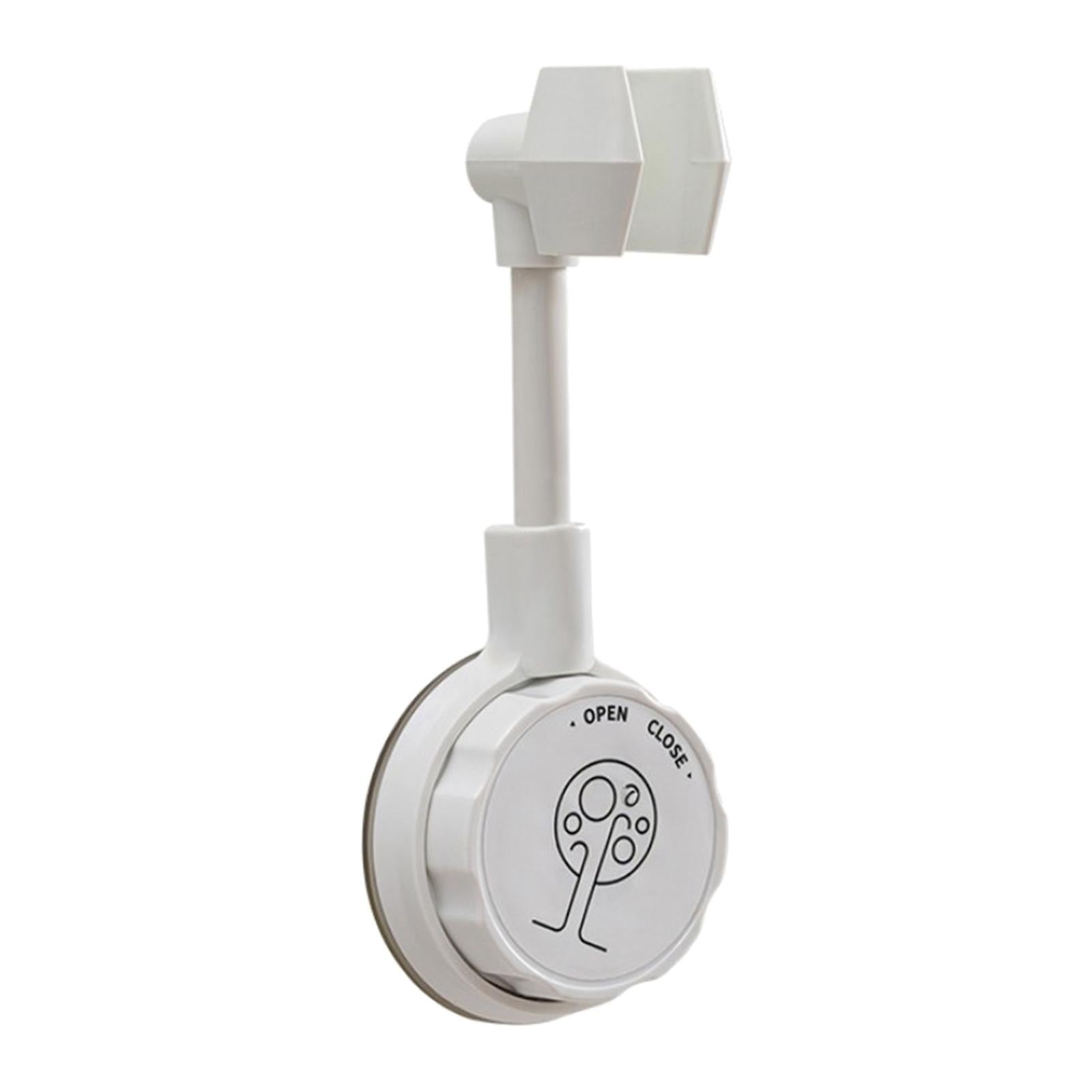 Bathroom Wall-Mounted Shower Head Holder Bracket Adjustable White