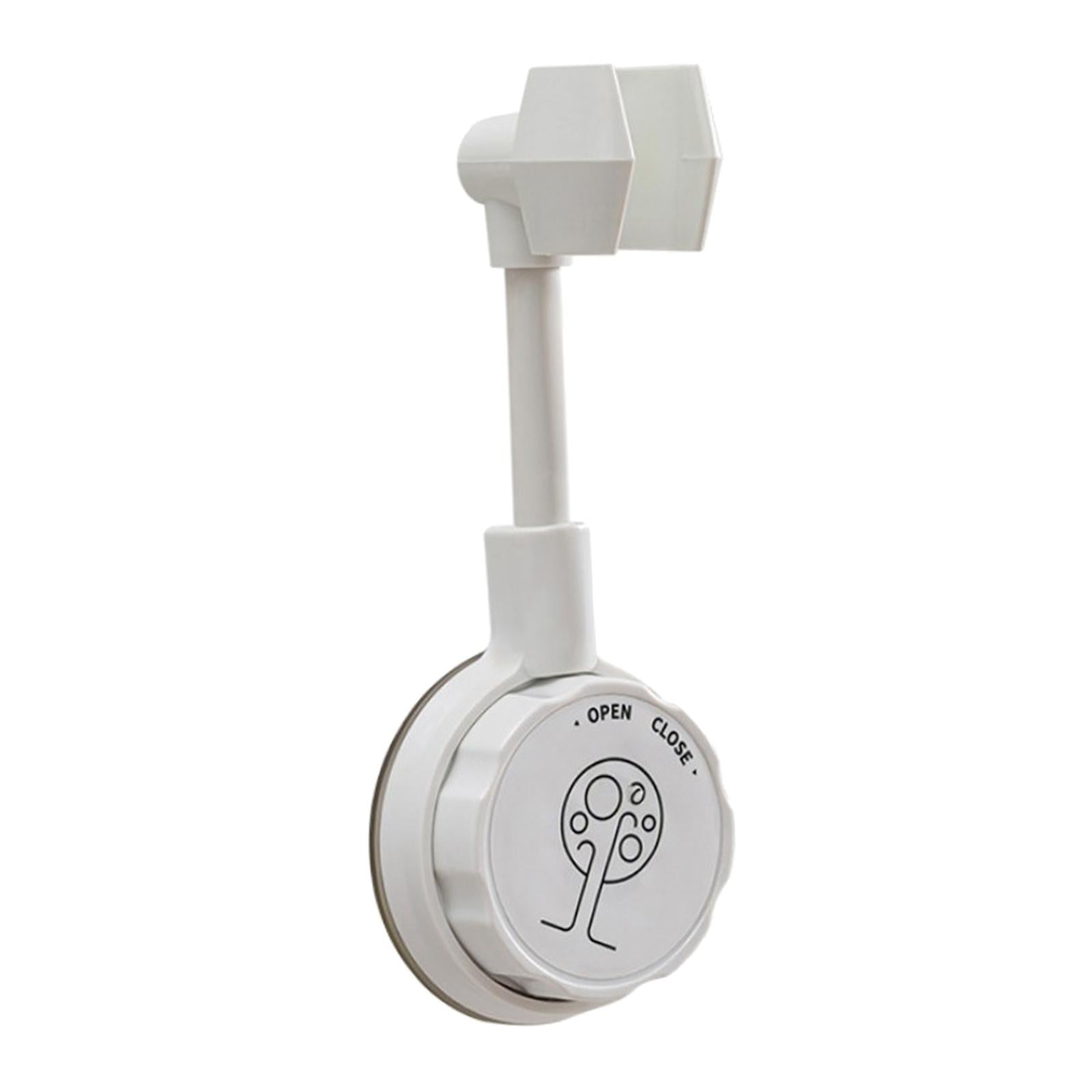 Bathroom Wall-Mounted Shower Head Holder Bracket Adjustable White