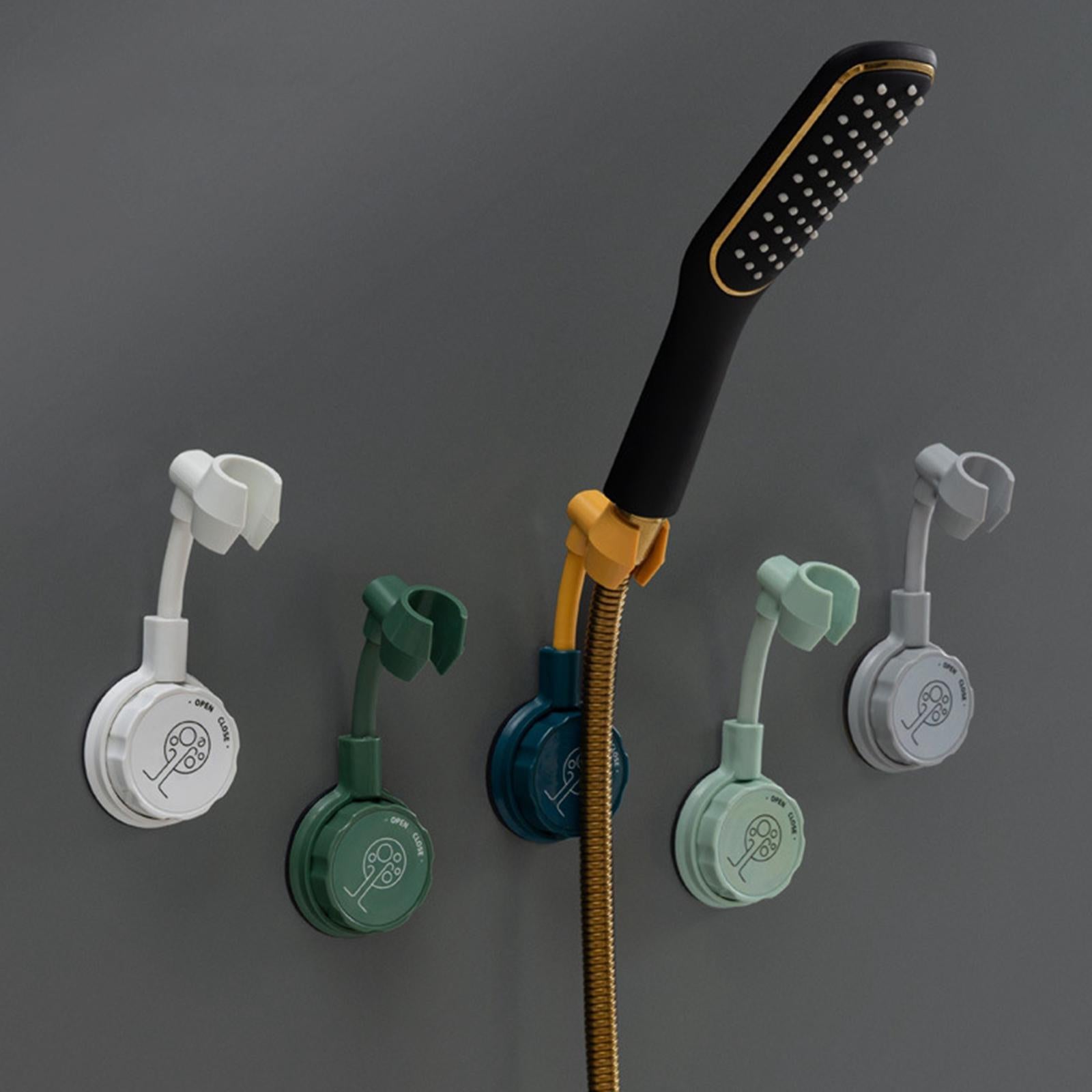 Bathroom Wall-Mounted Shower Head Holder Bracket Adjustable Blue