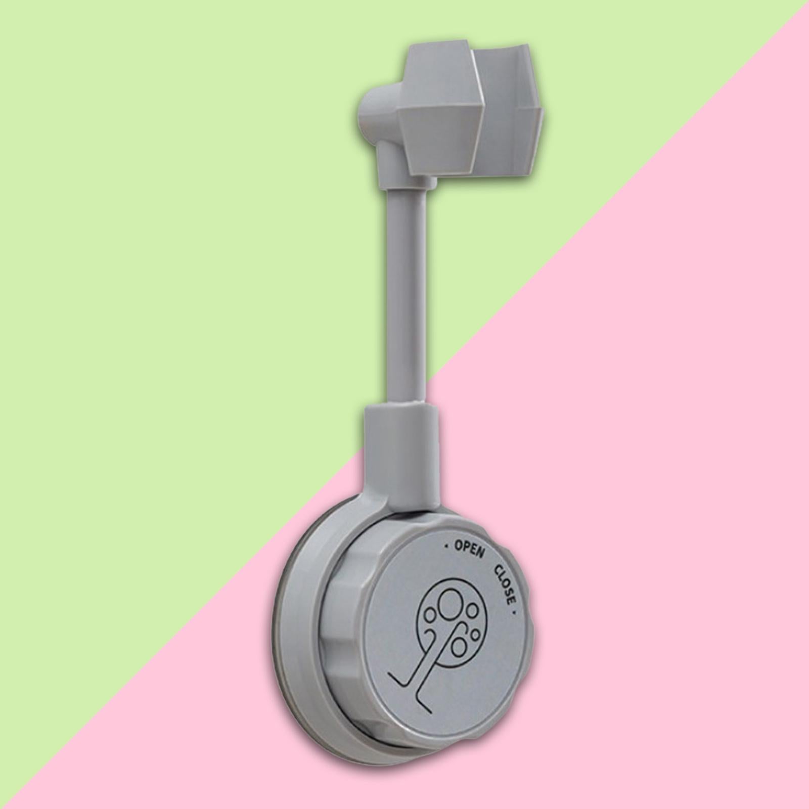 Bathroom Wall-Mounted Shower Head Holder Bracket Adjustable Gray