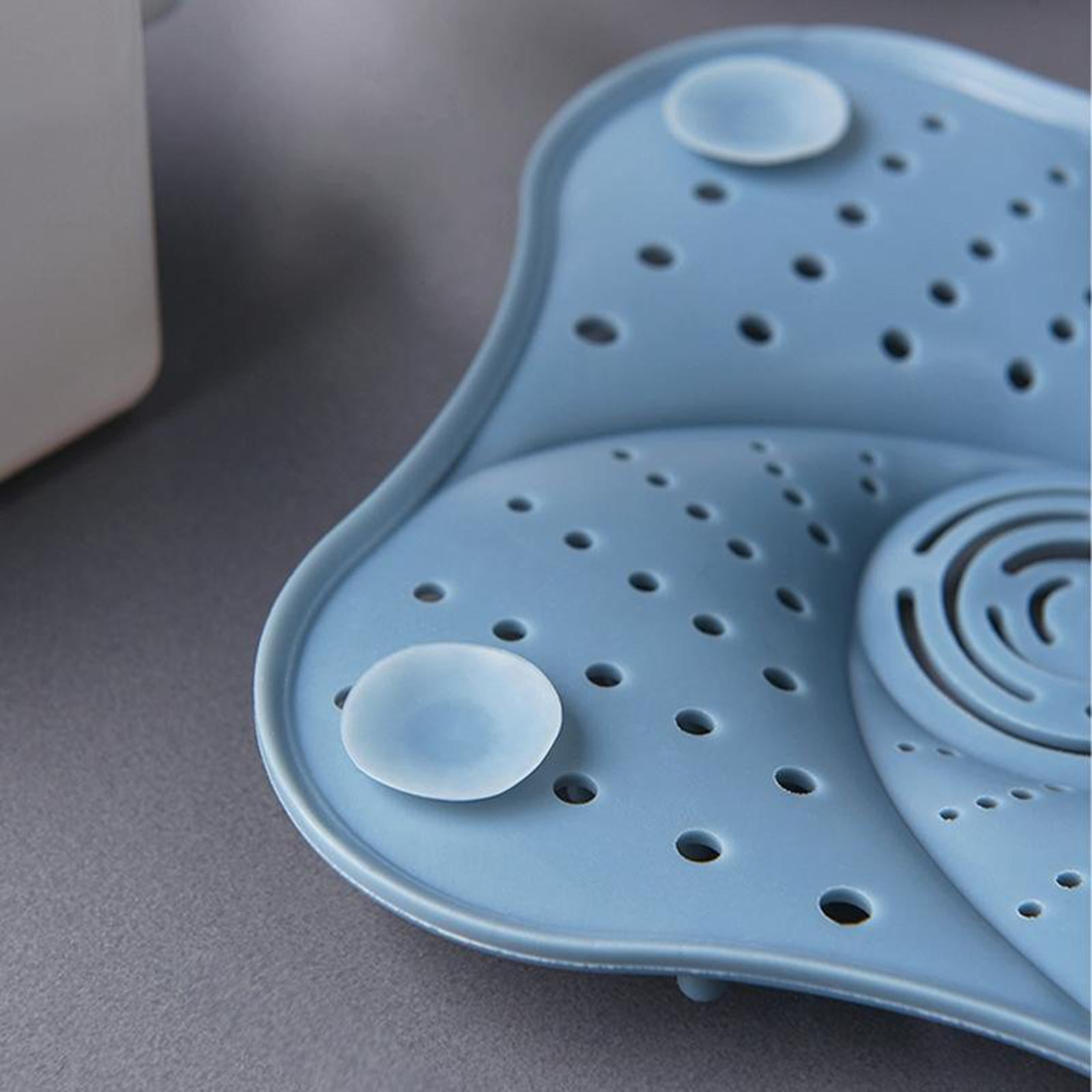 Bathroom Drain Hair Catcher Bath Stopper Water Sink Strainer Filter Blue