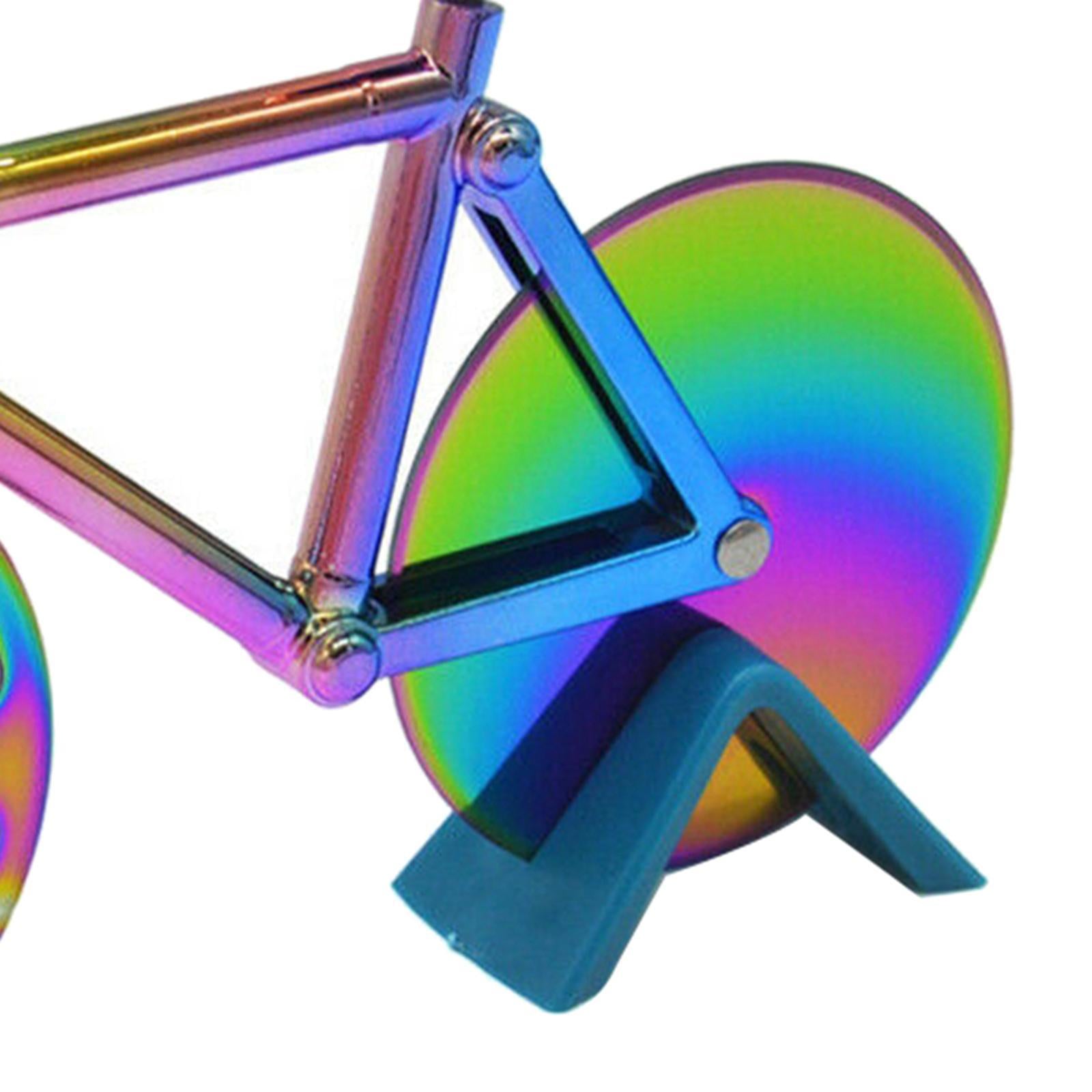 Bicycle Pizza Cutter Bike Roller Pizza Slicer Kitchen Pizza Cutter Colorful