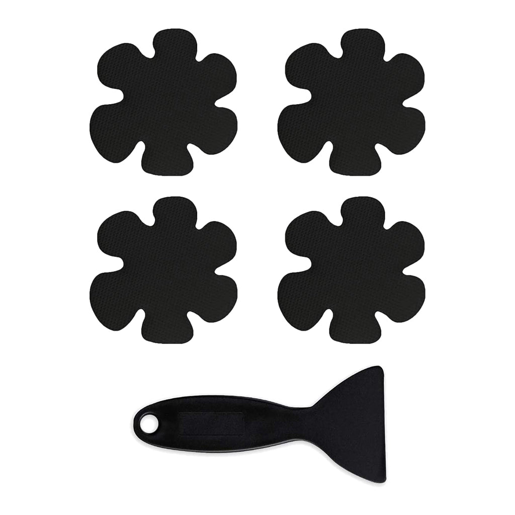 20Pcs Safety Treads Non-Slip Applique Stickers Bathtub Shower Mat Black