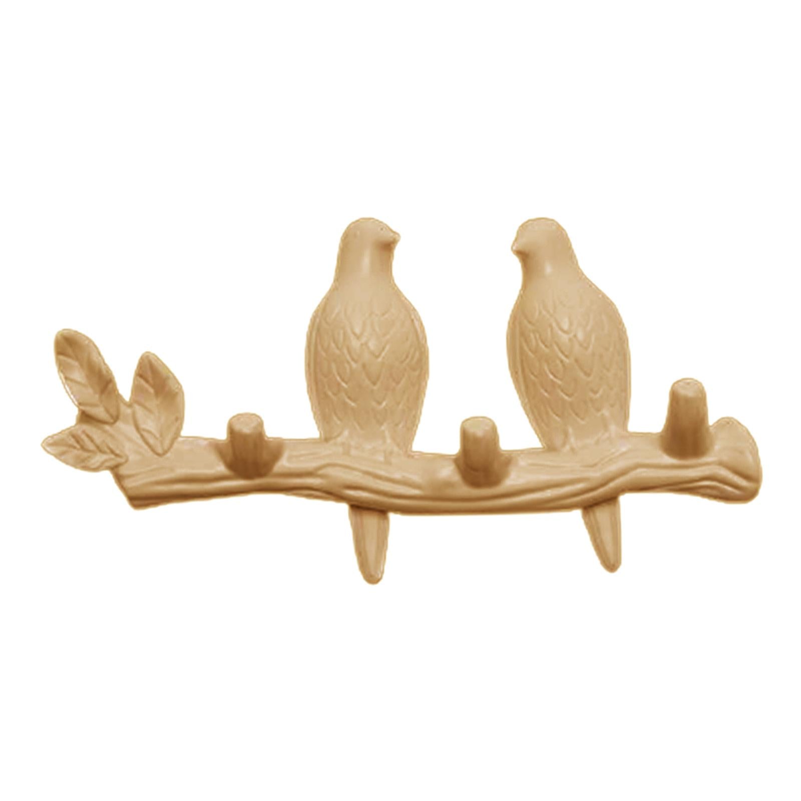Creative Birds Wall-mounted Art Hanger Cap Holder Storage Home Decor Gift pearl 2 bird