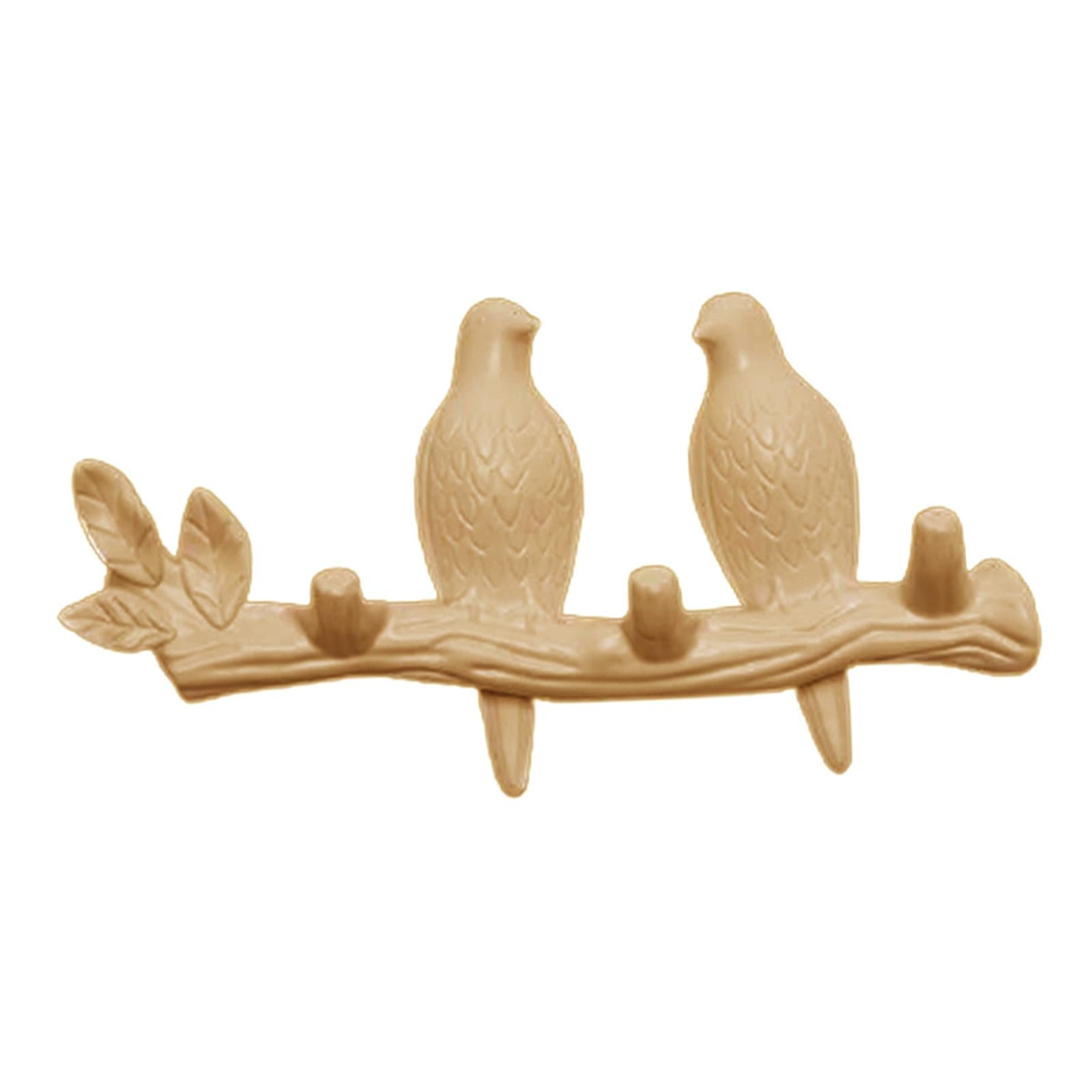 Creative Birds Wall-mounted Art Hanger Cap Holder Storage Home Decor Gift pearl 2 bird