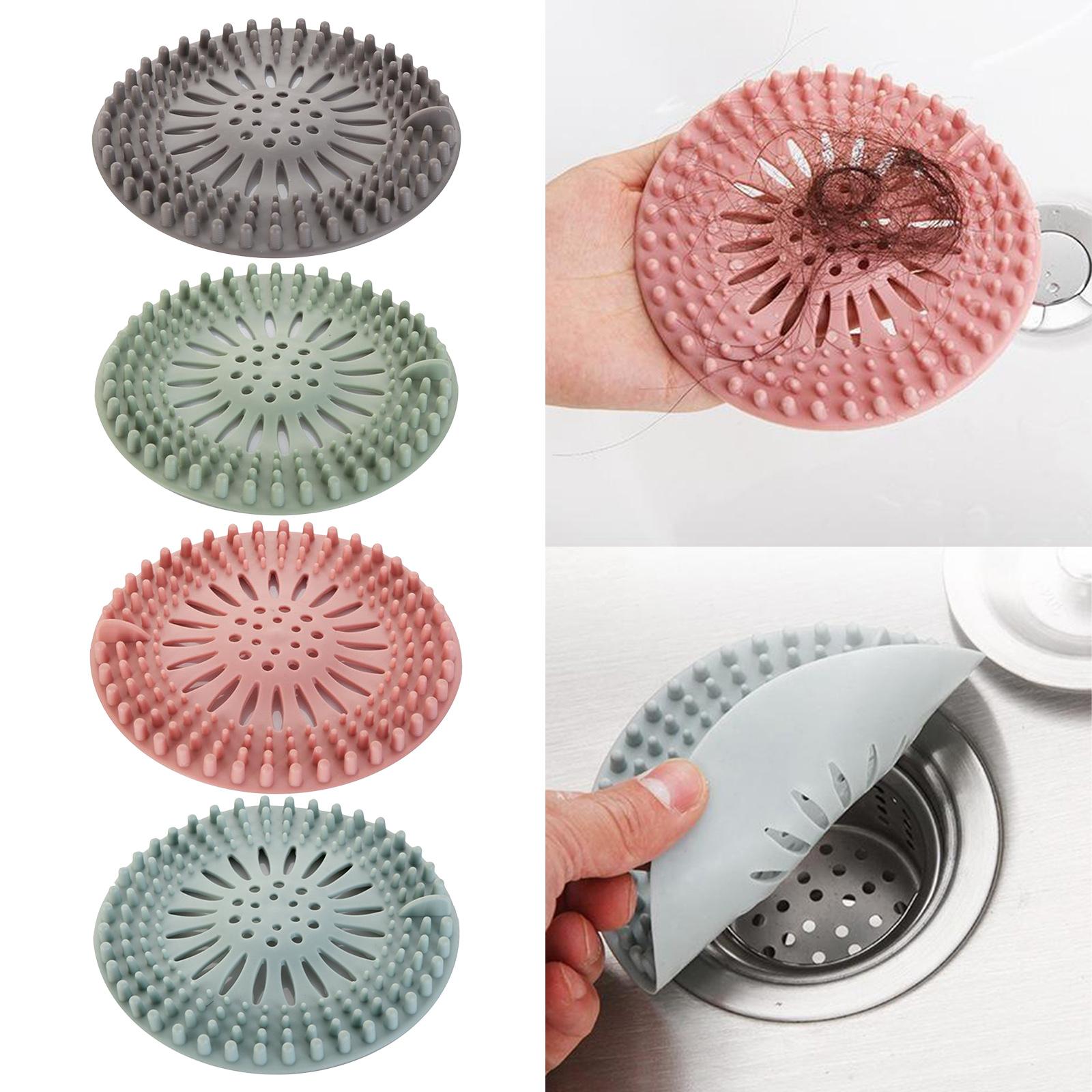 Sink Trap Filter Hair Catcher Shower Bath Cover Basin Drain Strainer Pink