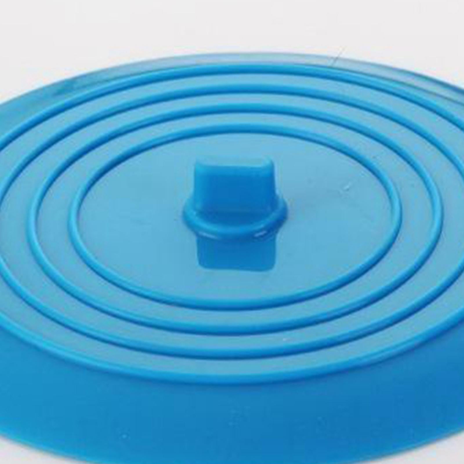 Silicone Tub Stopper Bathtub Drain Stopper Sealing Sink Stopper Blue