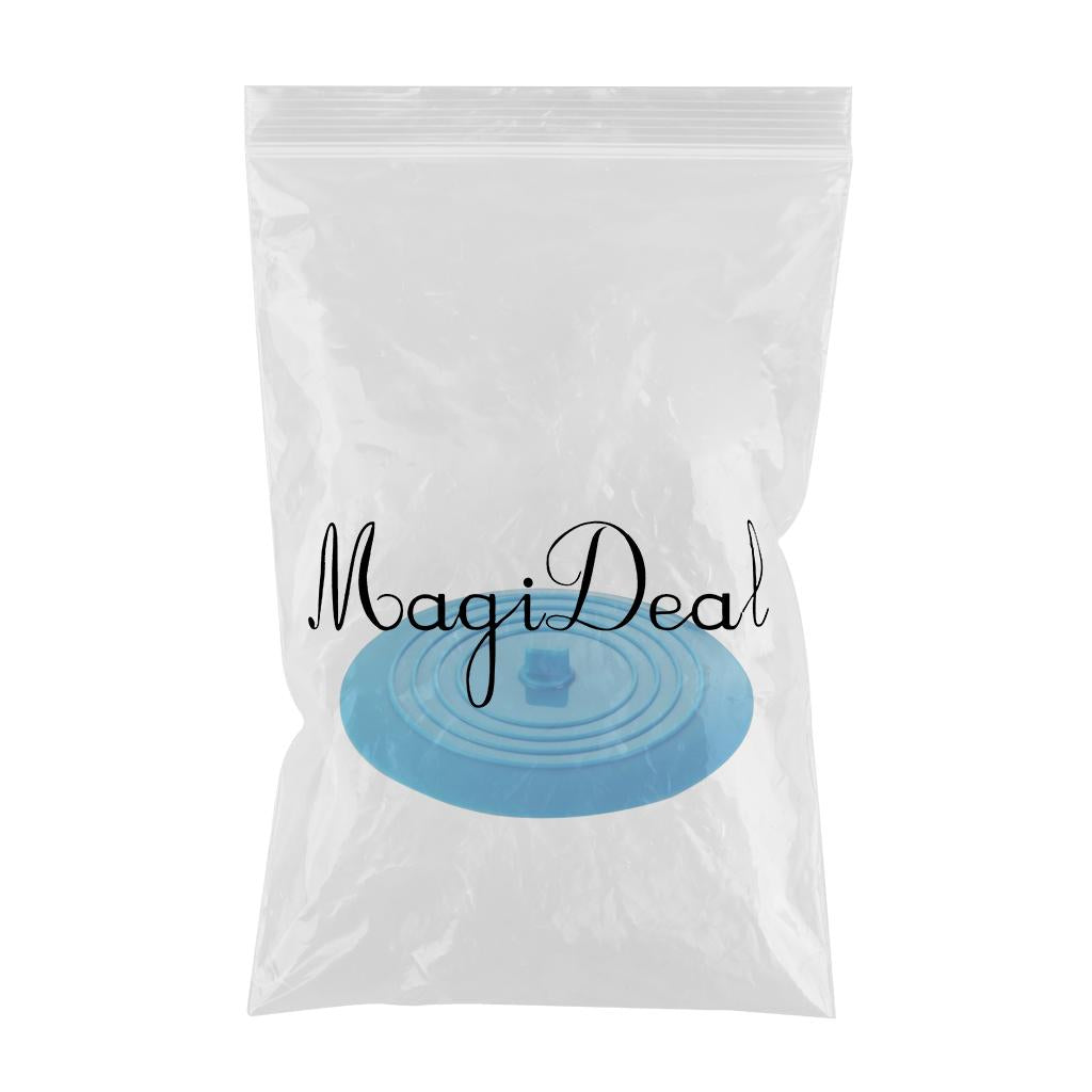 Silicone Tub Stopper Bathtub Drain Stopper Sealing Sink Stopper Blue