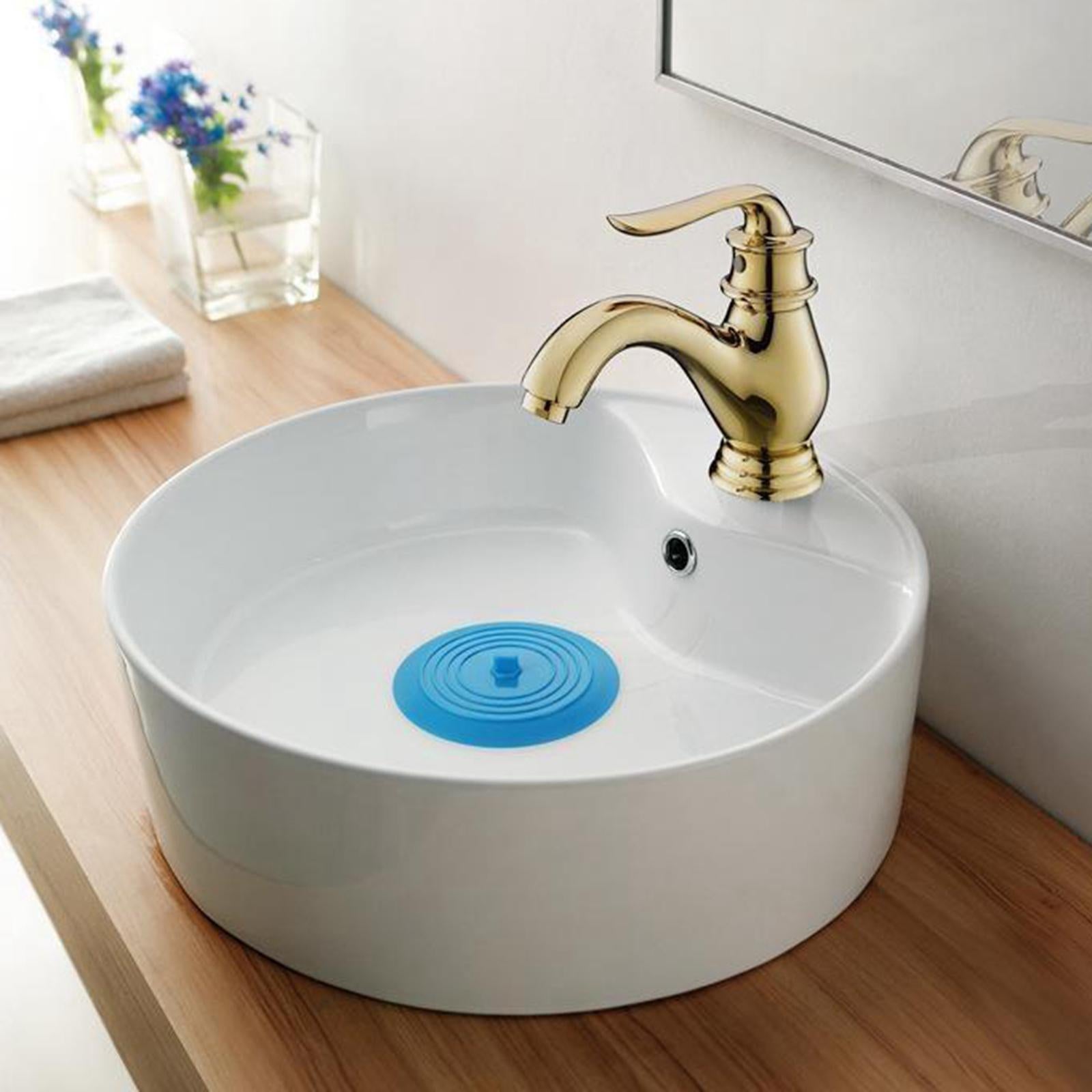 Silicone Tub Stopper Bathtub Drain Stopper Sealing Sink Stopper Blue