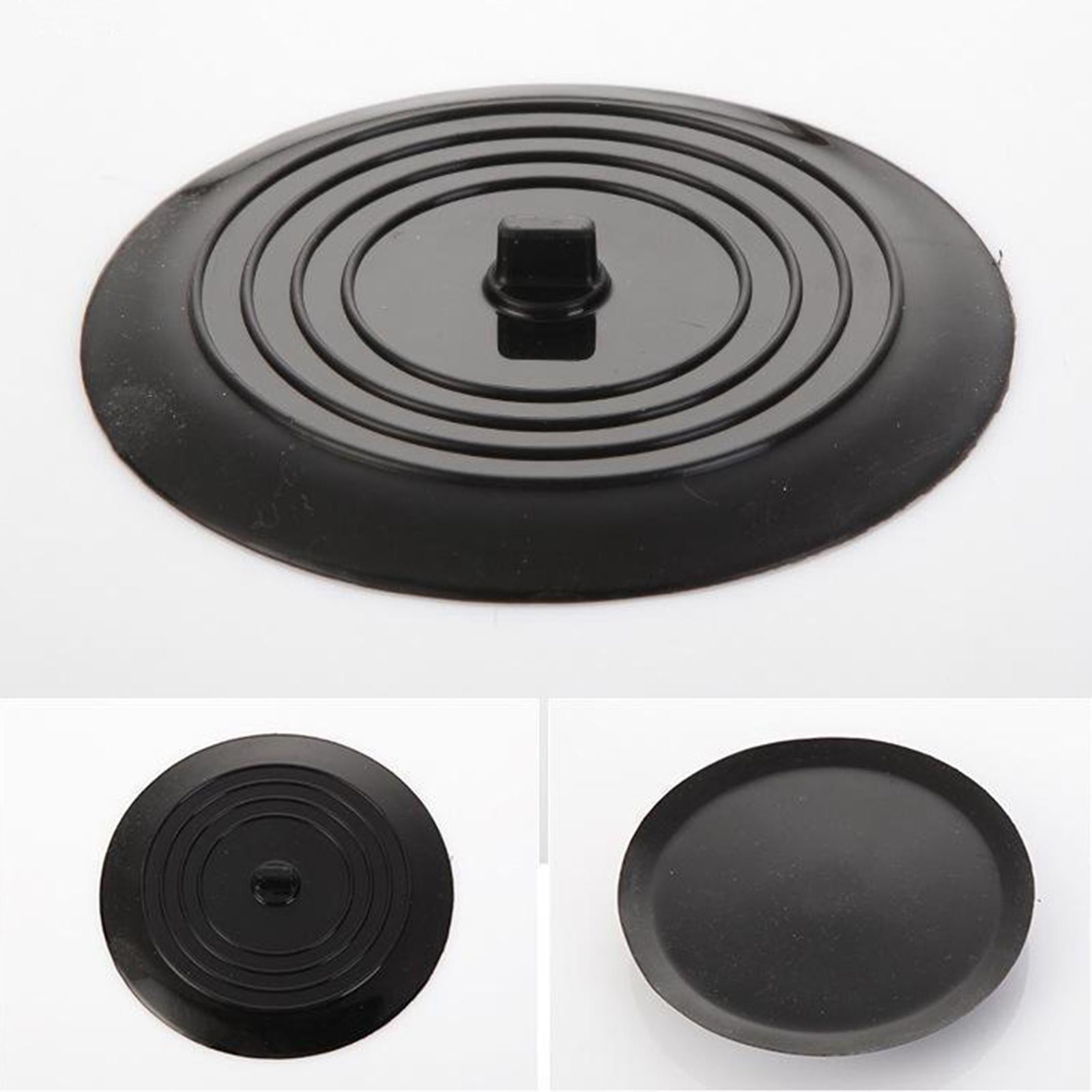 Silicone Tub Stopper Bathtub Drain Stopper Sealing Sink Stopper Black