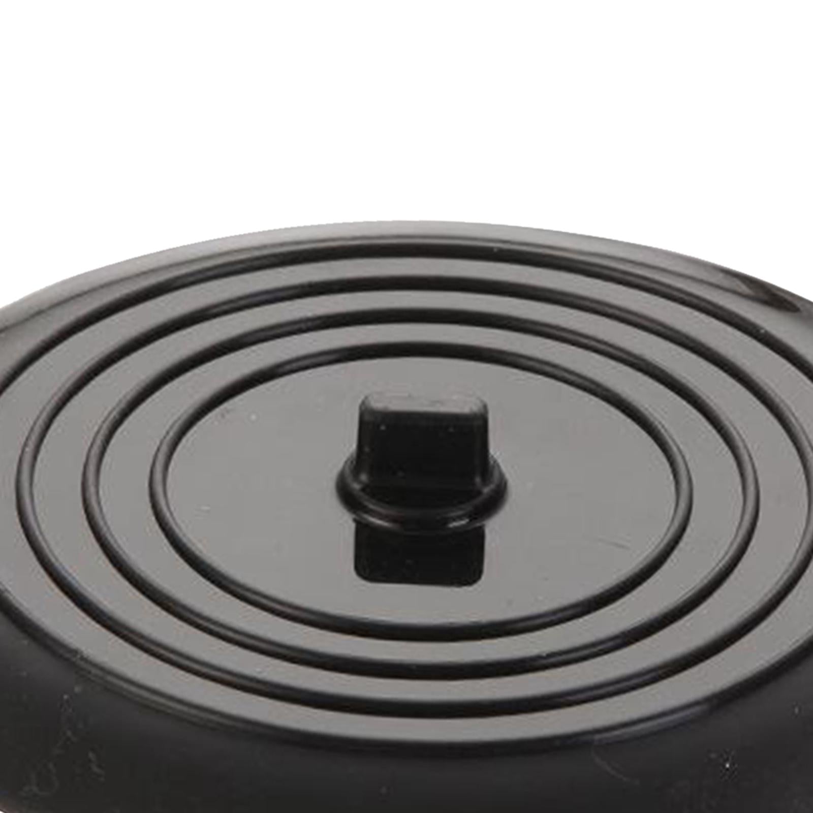 Silicone Tub Stopper Bathtub Drain Stopper Sealing Sink Stopper Black