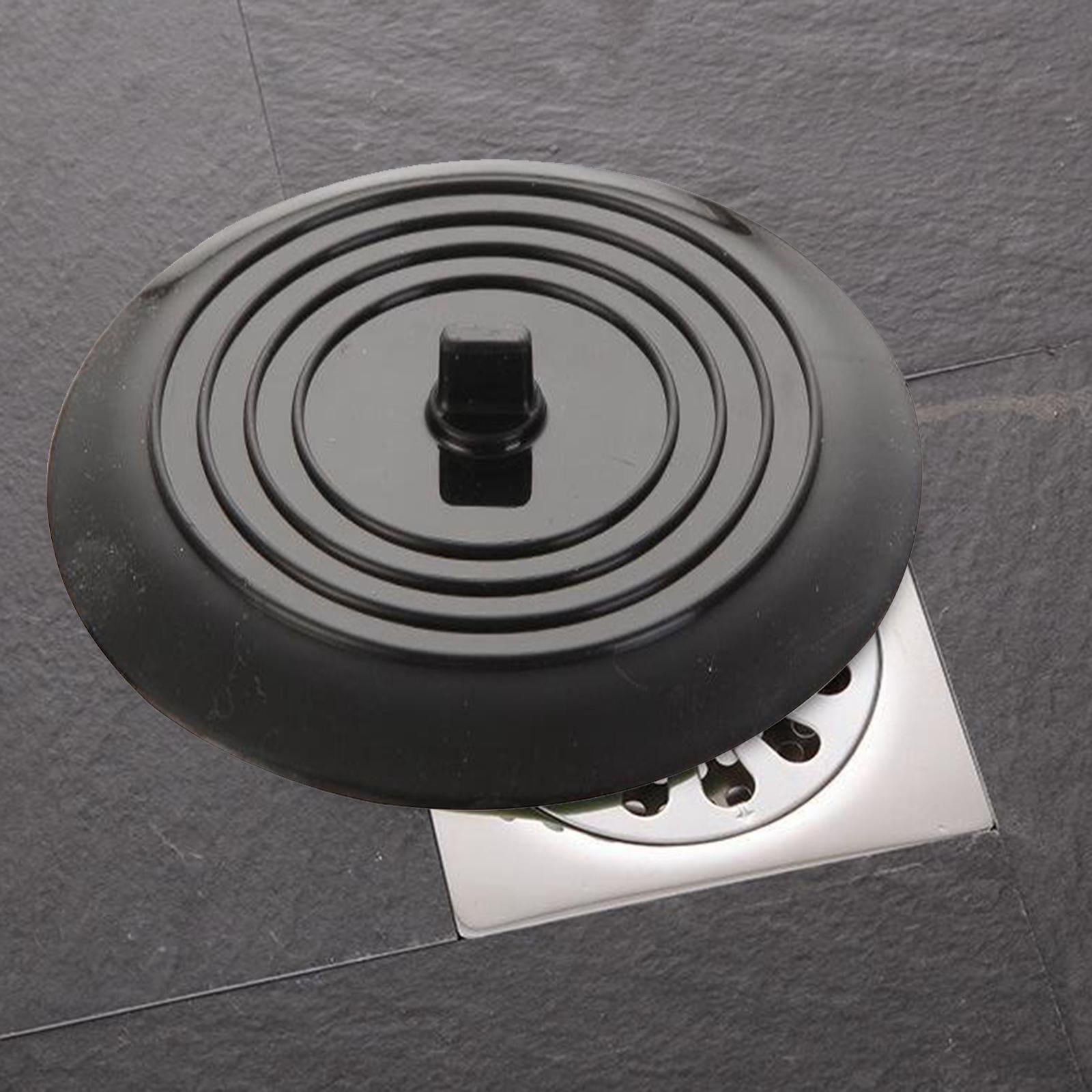 Silicone Tub Stopper Bathtub Drain Stopper Sealing Sink Stopper Black